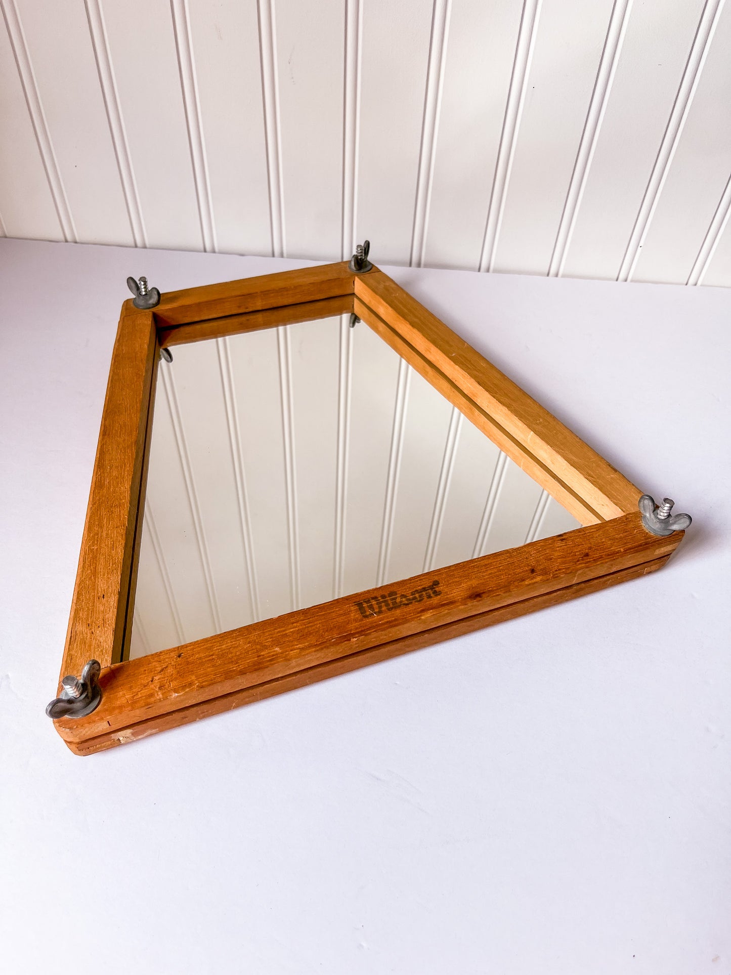 Vintage Tennis Racket Press Mirror