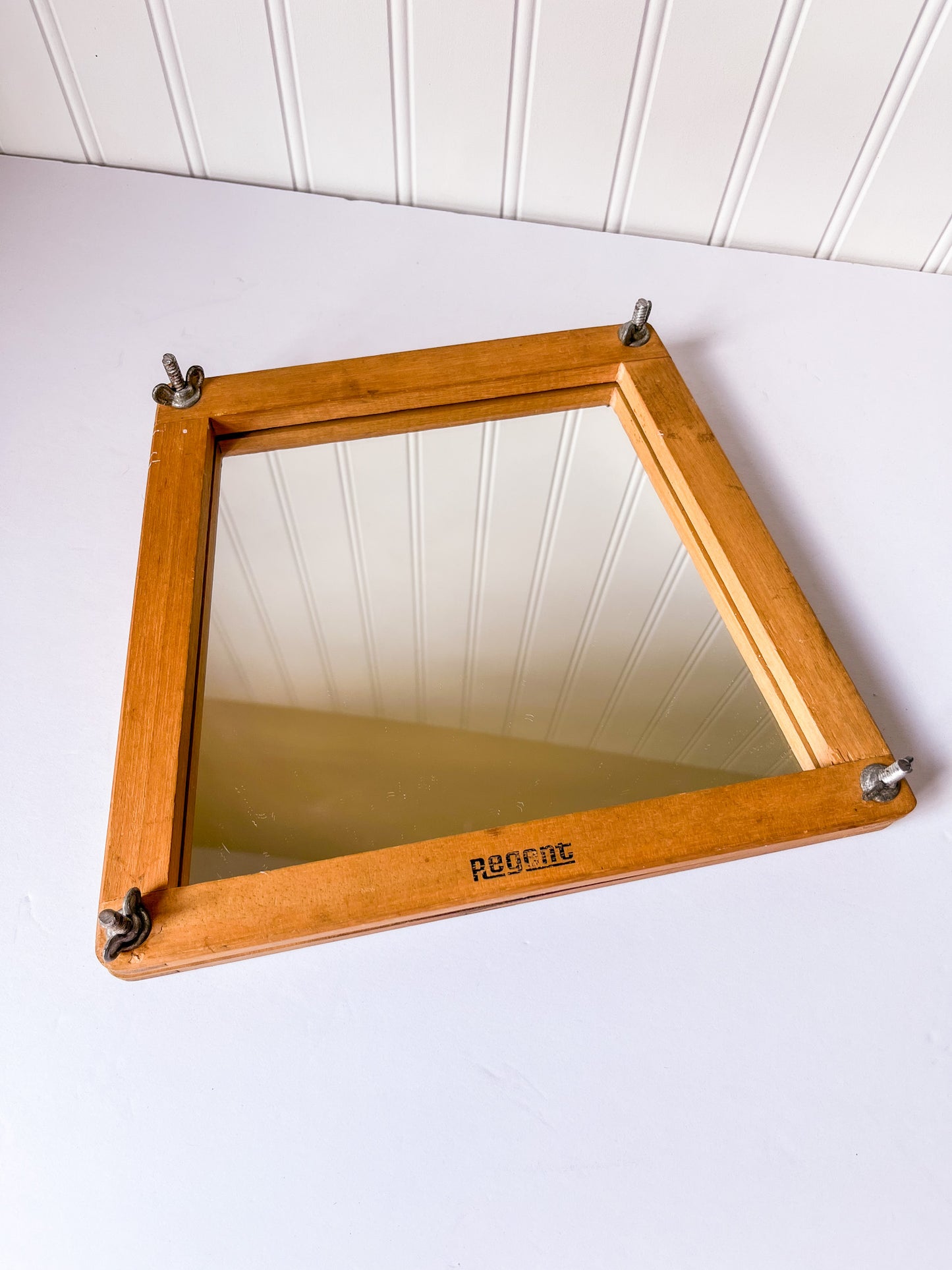 Vintage Tennis Racket Press Mirror