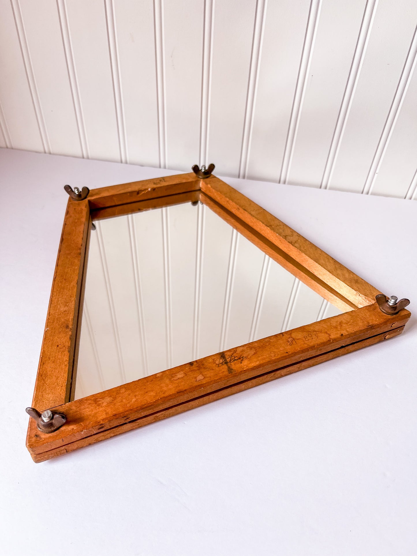 Vintage Tennis Racket Press Mirror