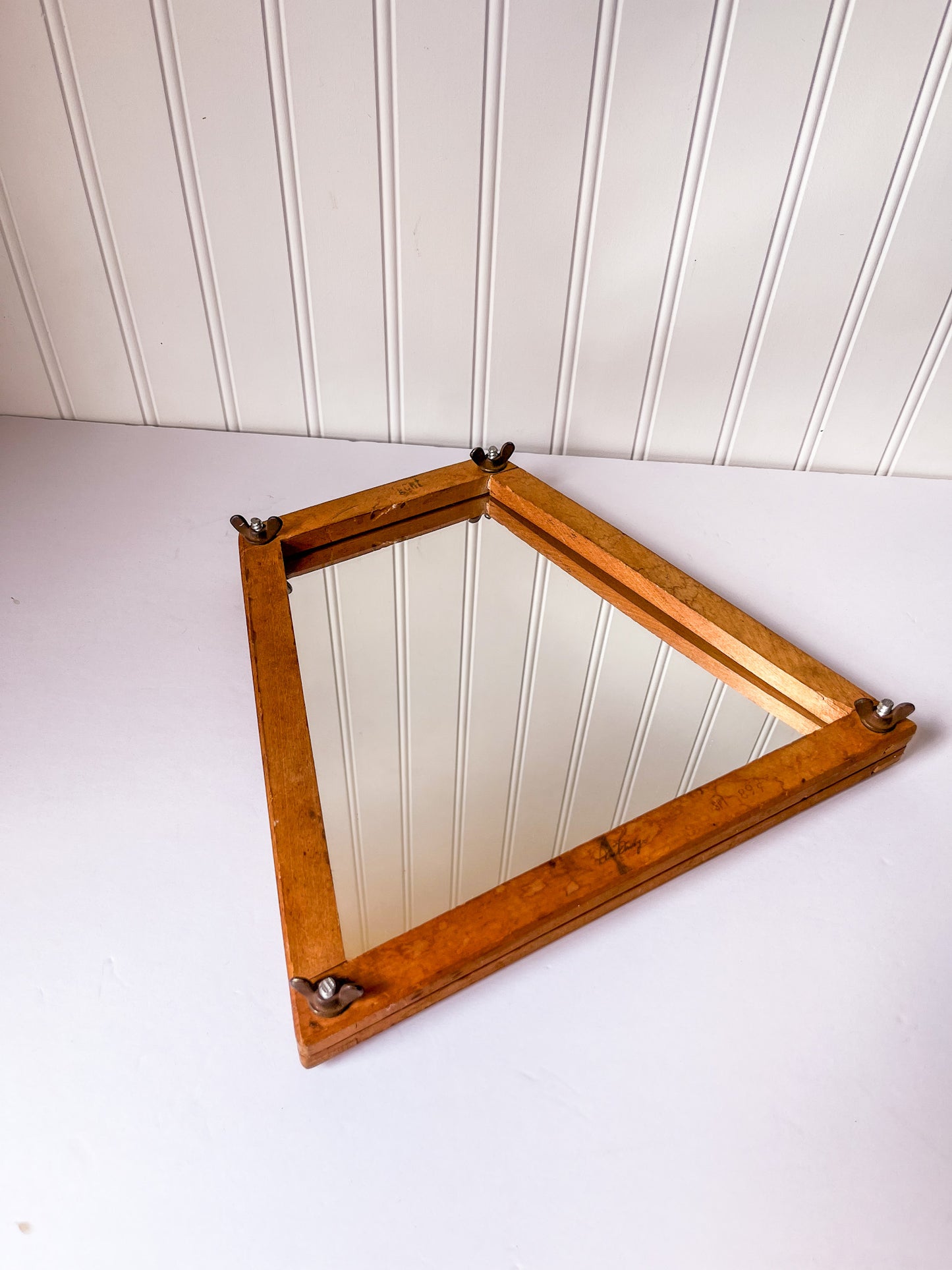 Vintage Tennis Racket Press Mirror