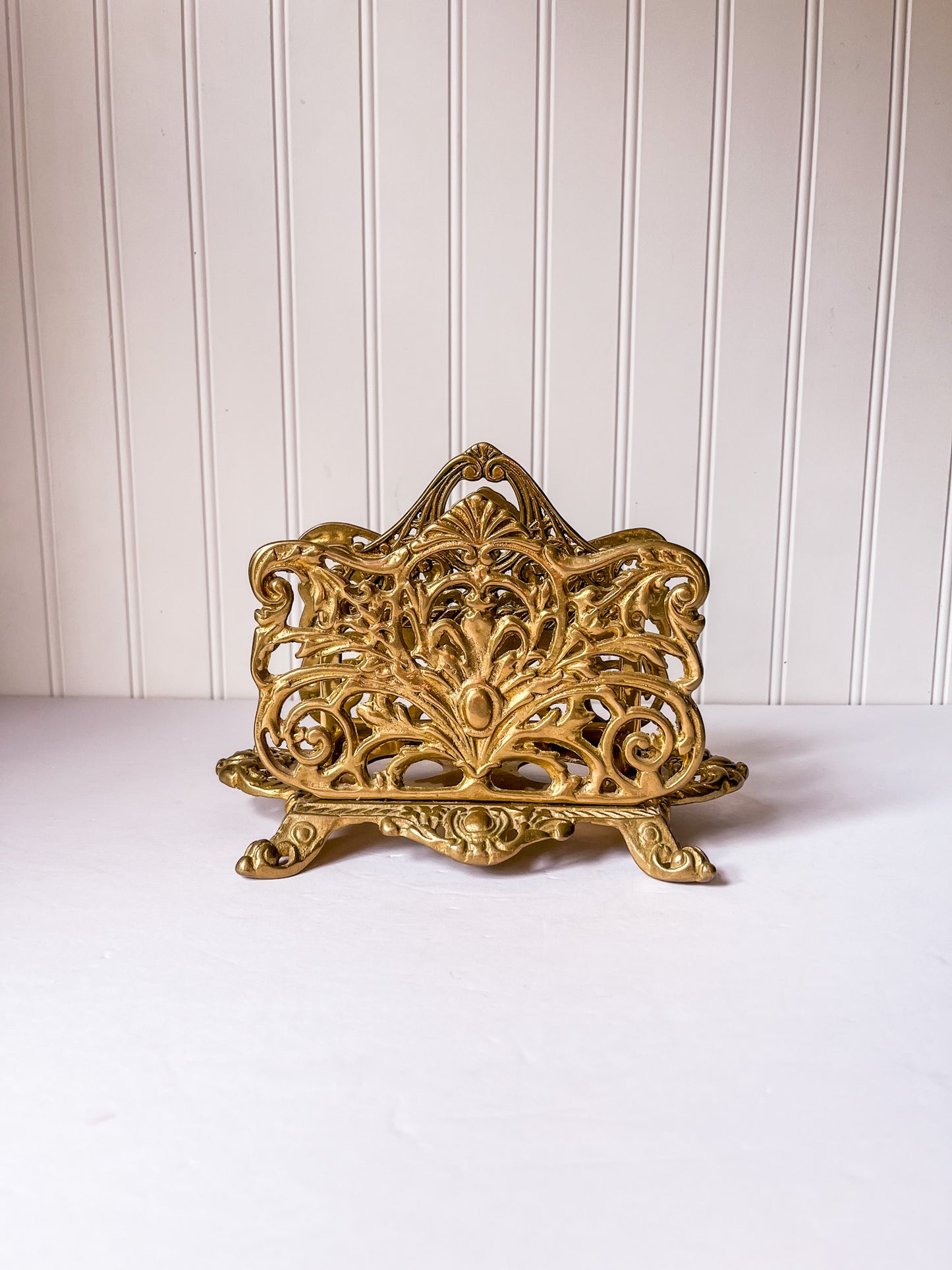 Vintage Brass Letter or Napkin Holder