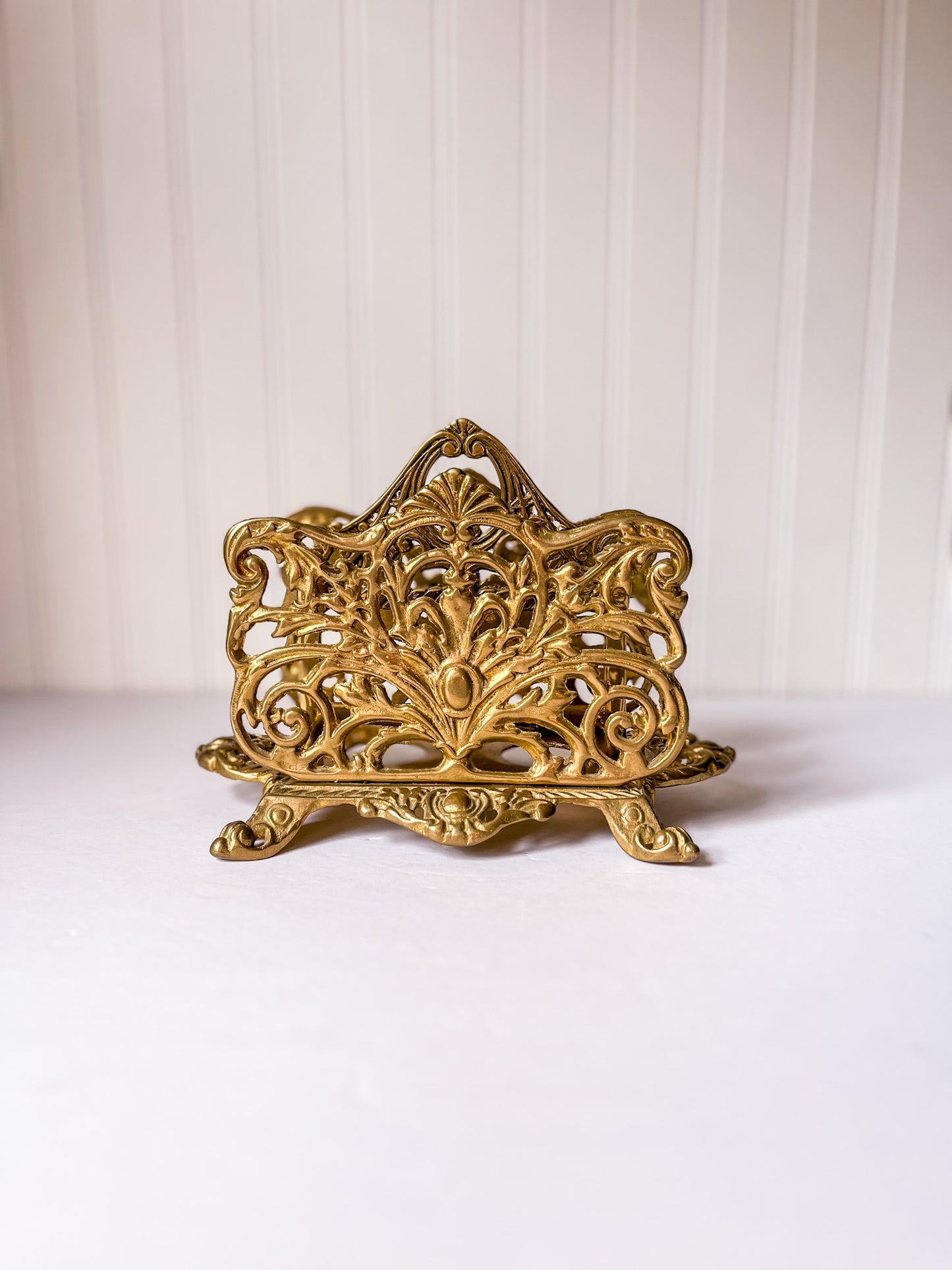 Vintage Brass Letter or Napkin Holder