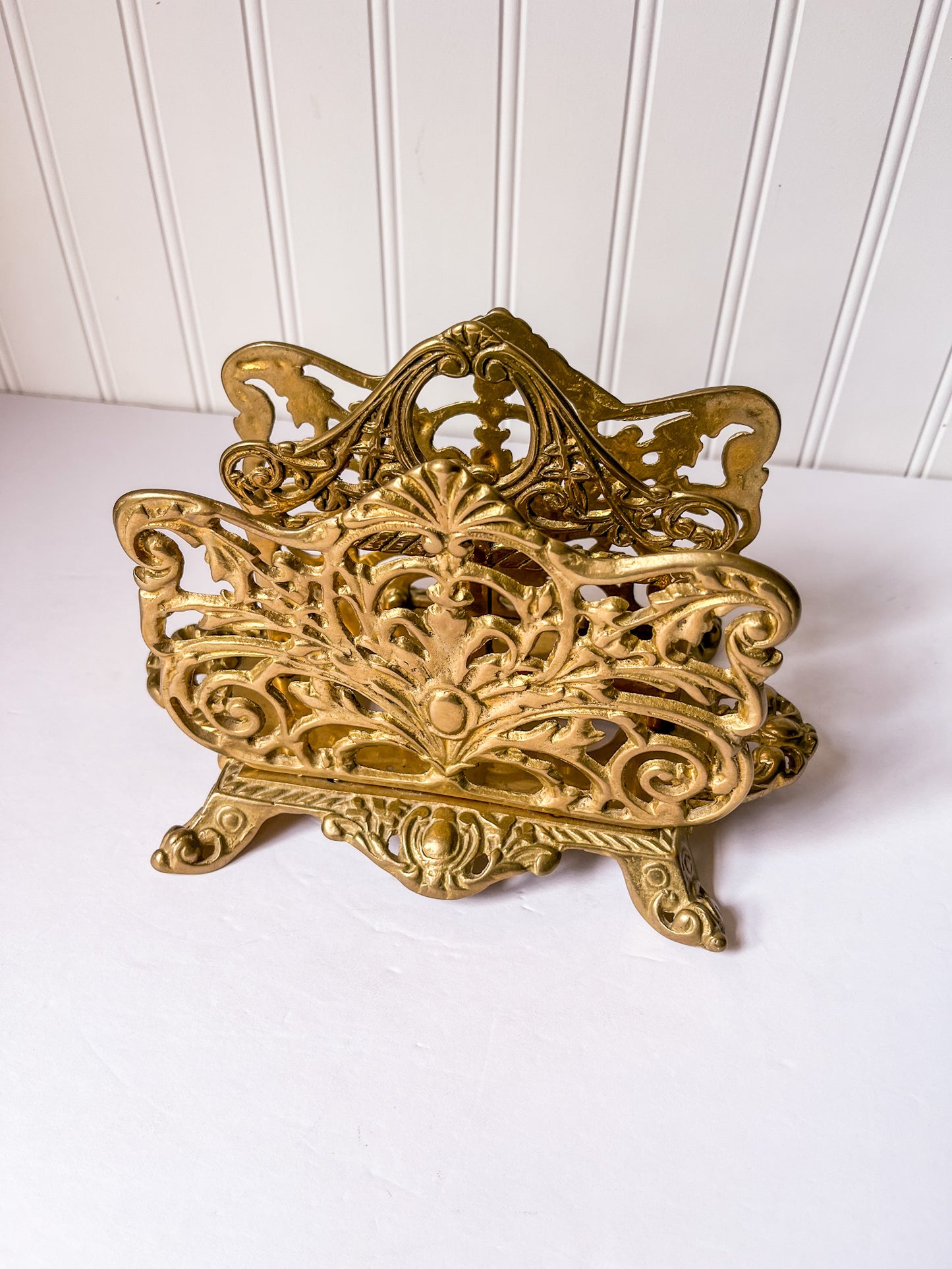 Vintage Brass Letter or Napkin Holder