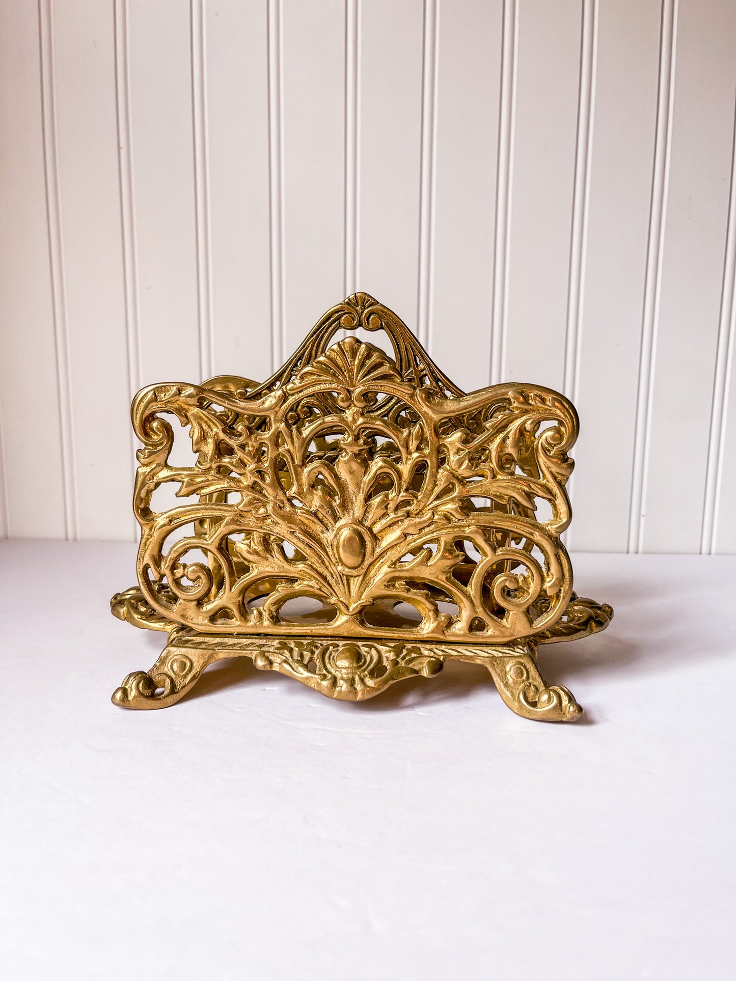 Vintage Brass Letter or Napkin Holder