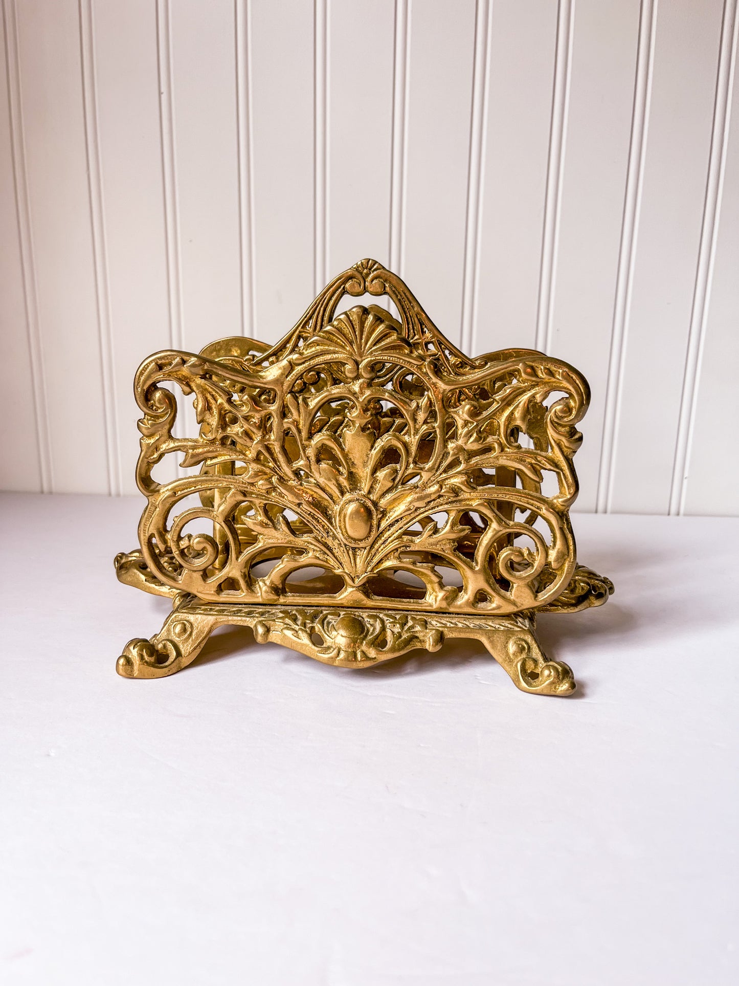 Vintage Brass Letter or Napkin Holder