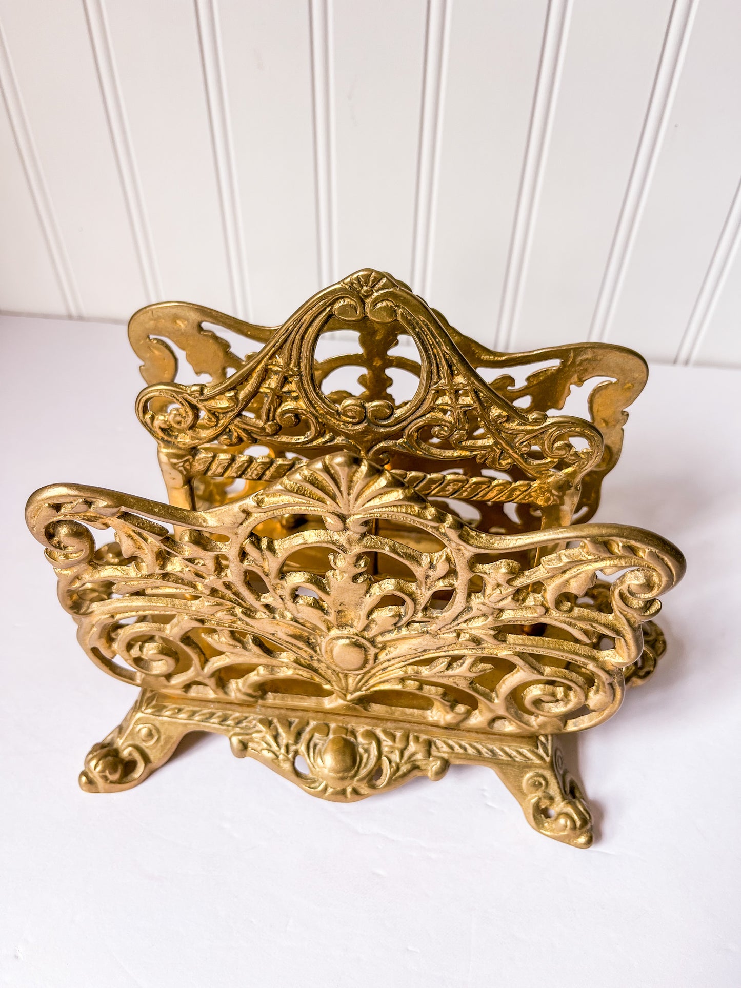 Vintage Brass Letter or Napkin Holder