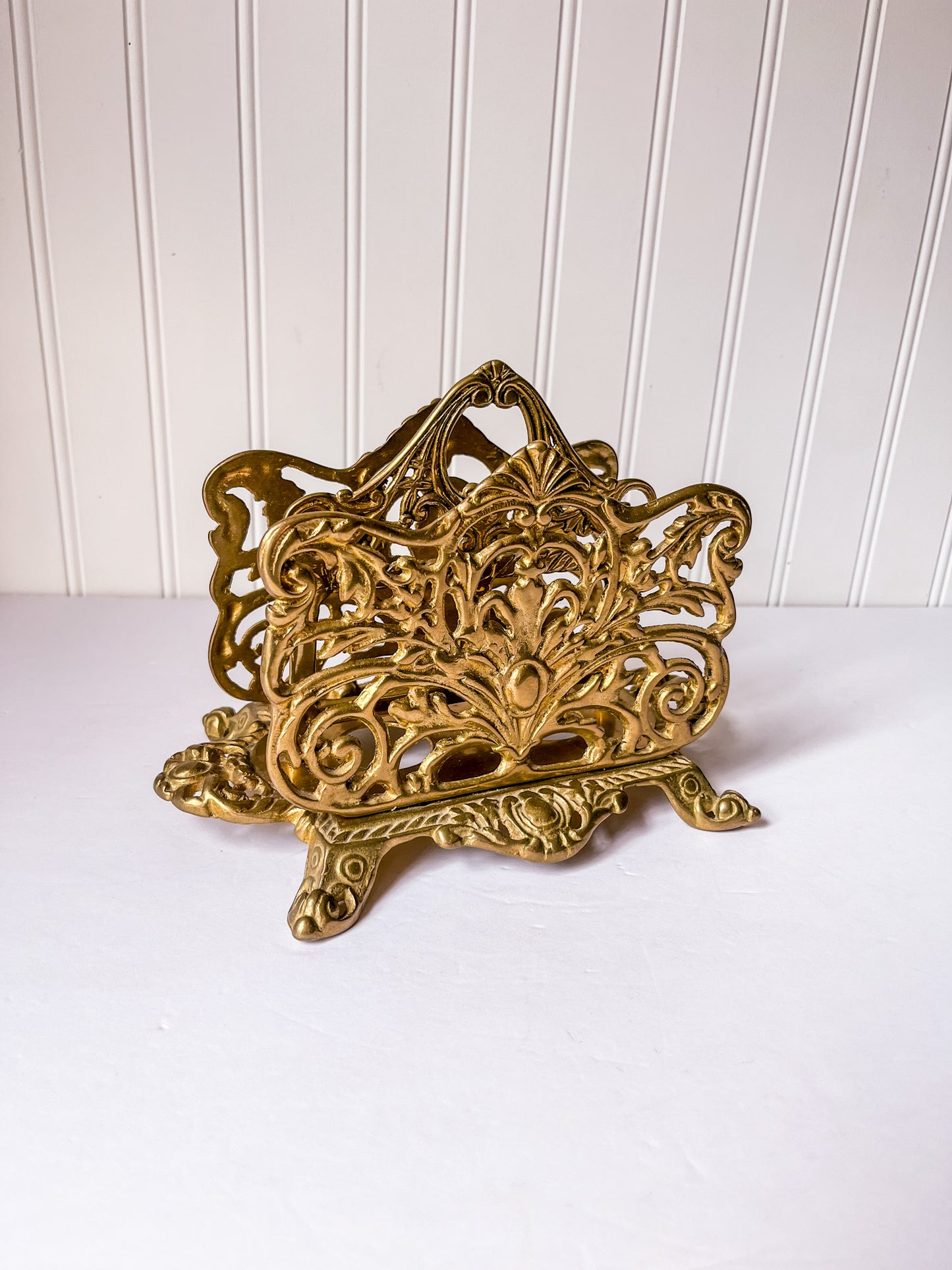 Vintage Brass Letter or Napkin Holder