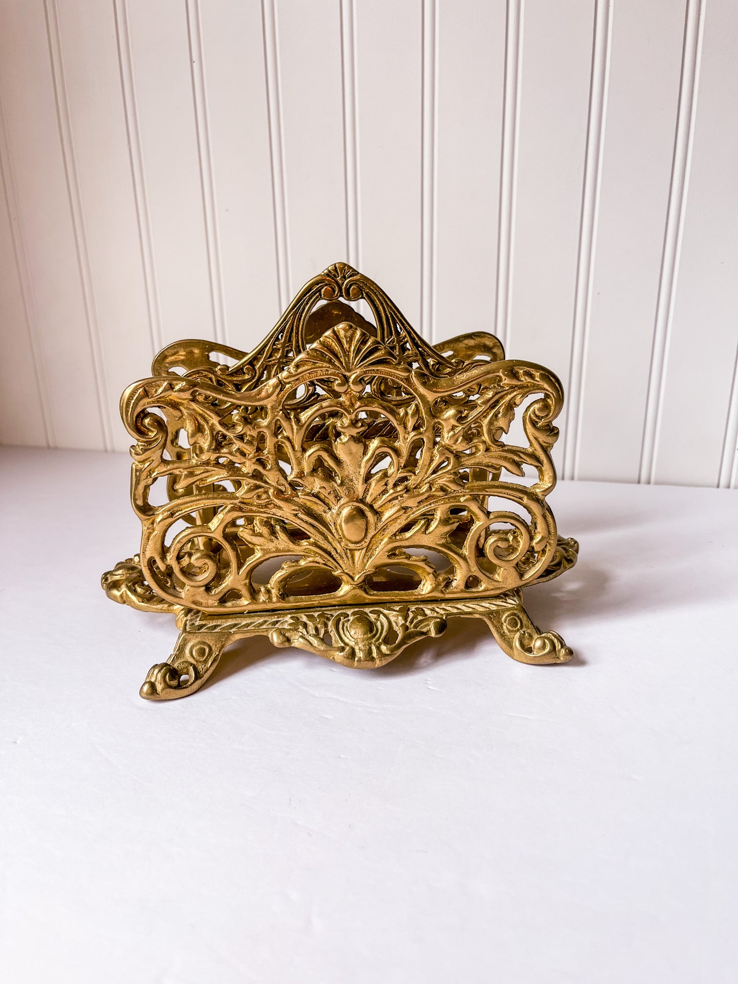 Vintage Brass Letter or Napkin Holder