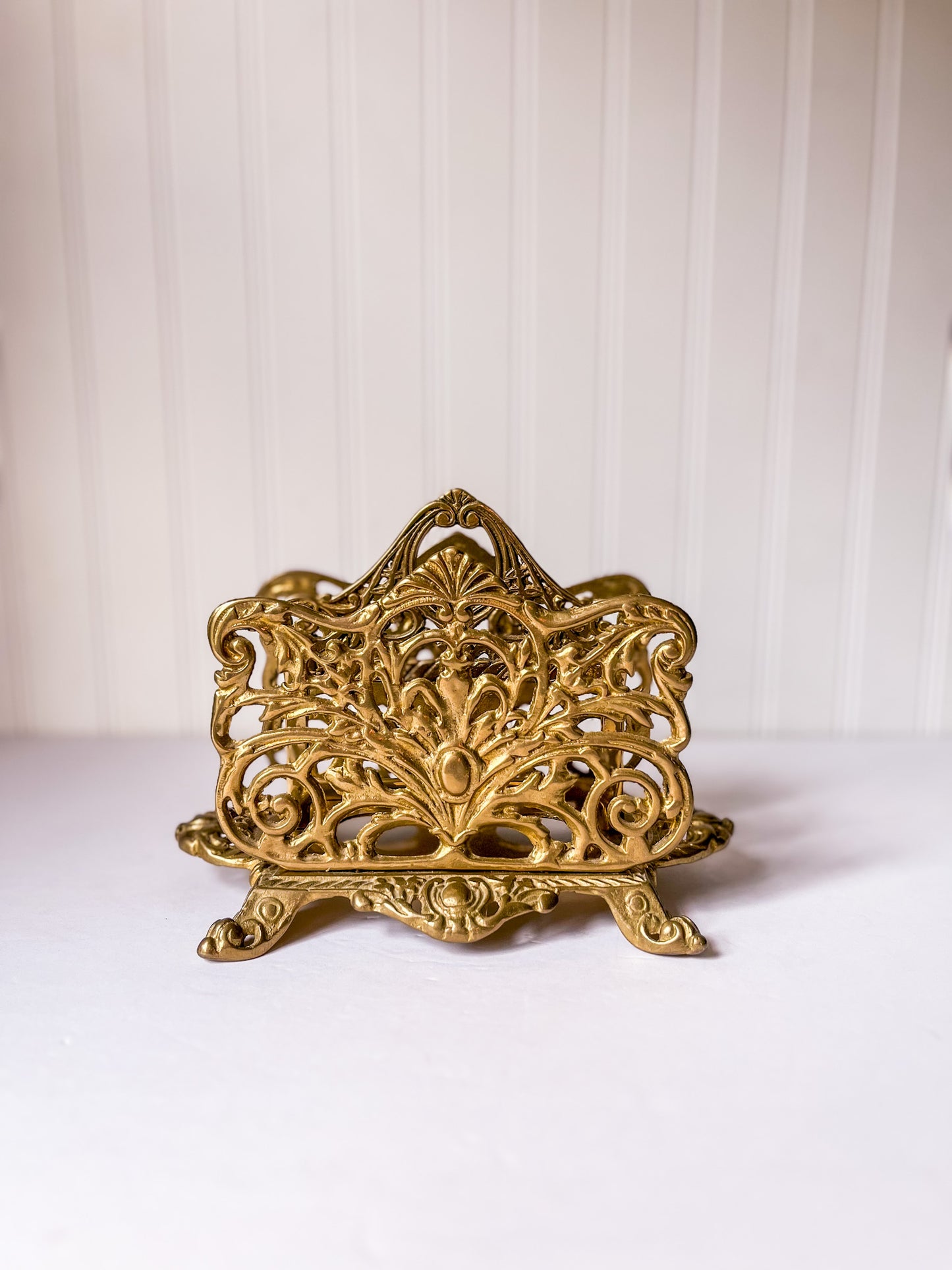 Vintage Brass Letter or Napkin Holder