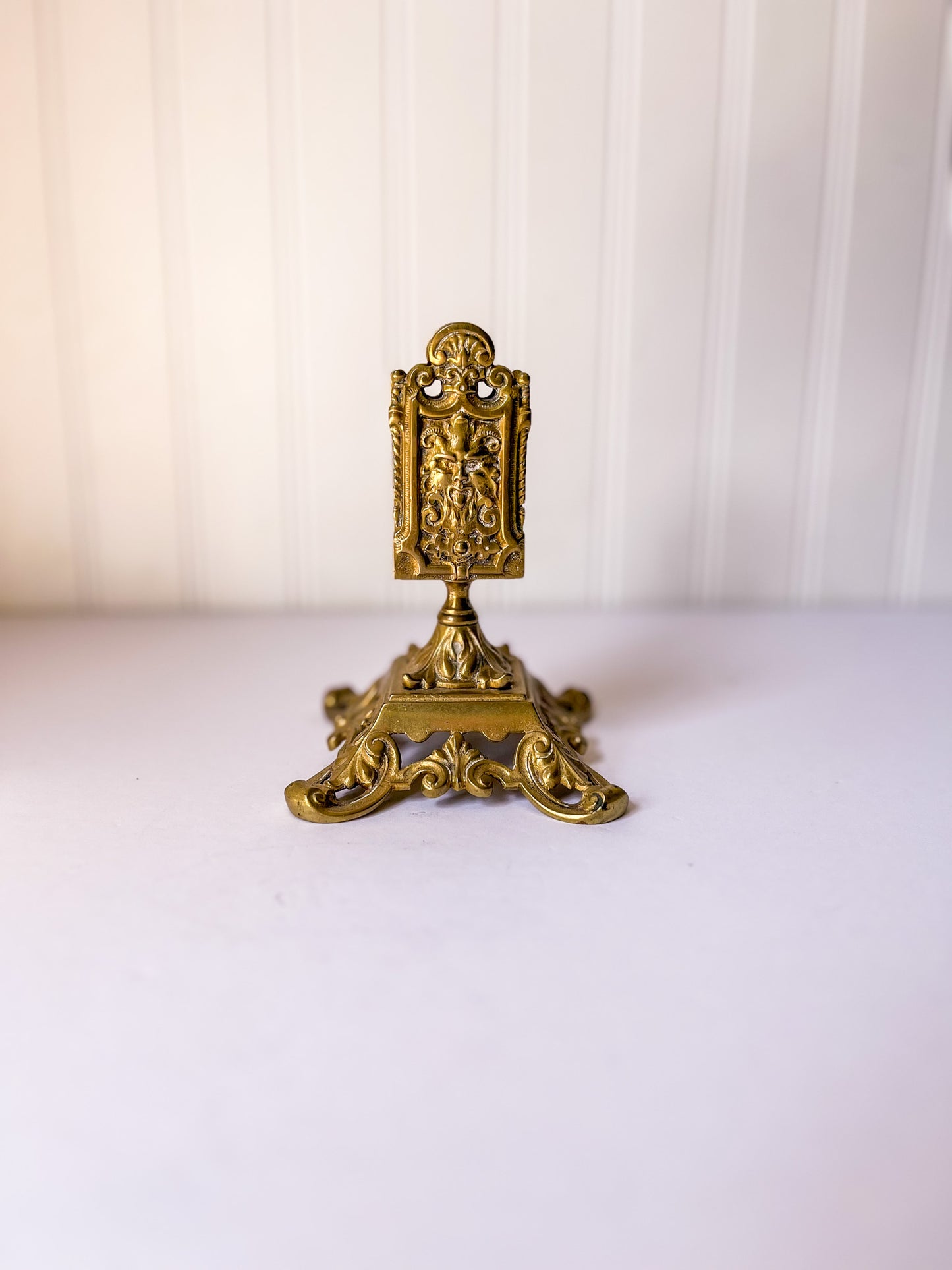 Antique German Brass Matchbox Holder