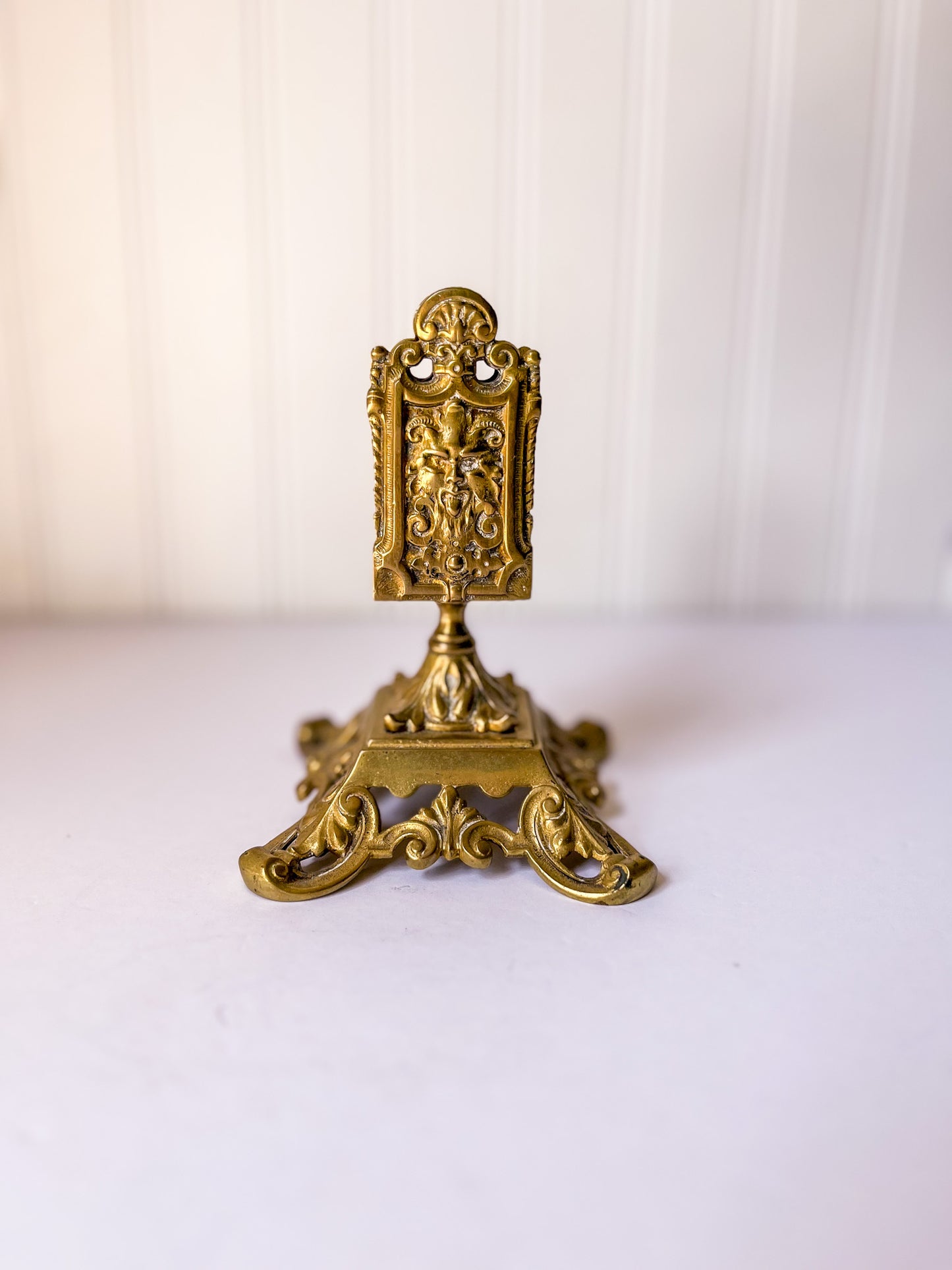 Antique German Brass Matchbox Holder