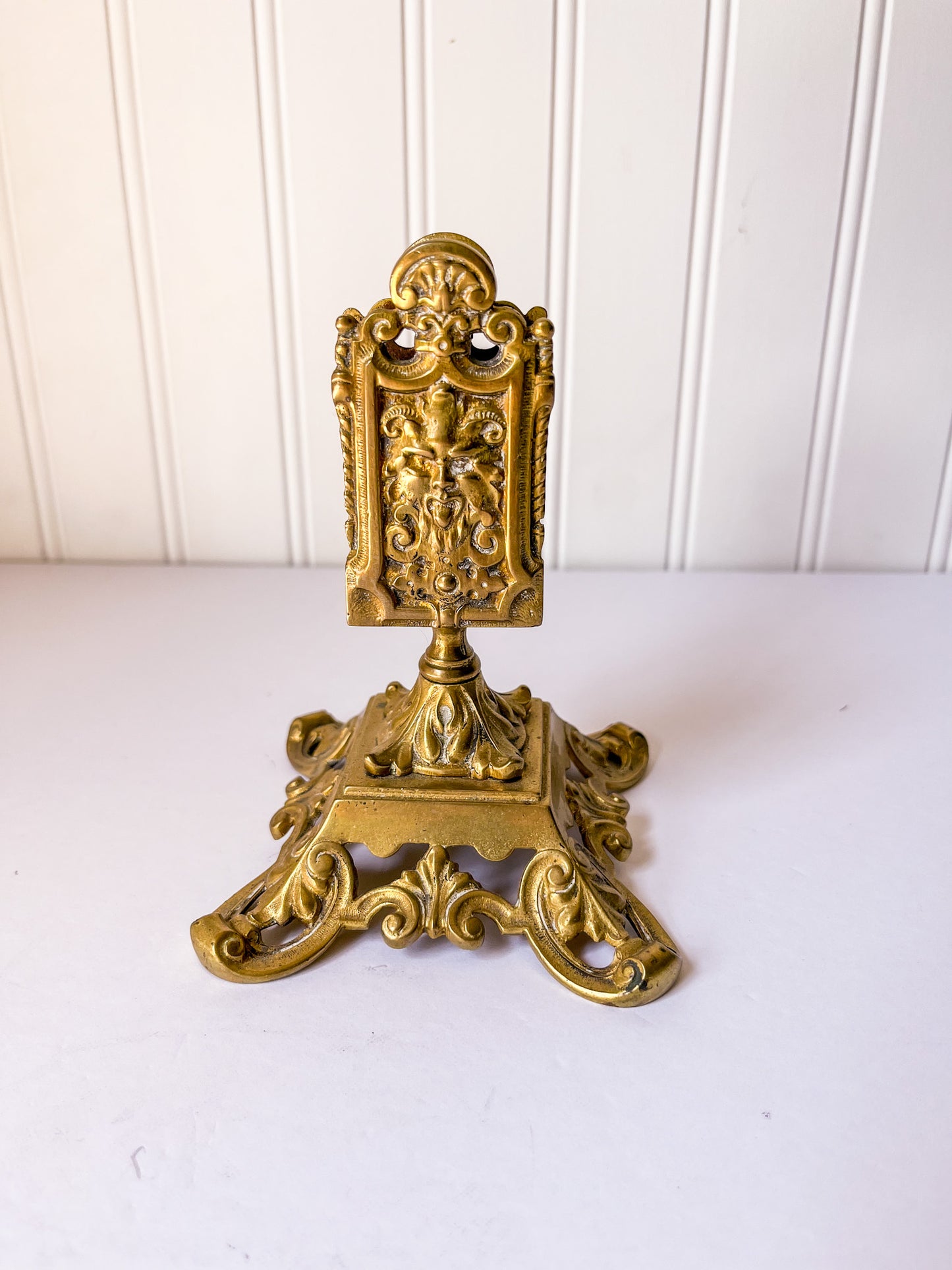 Antique German Brass Matchbox Holder