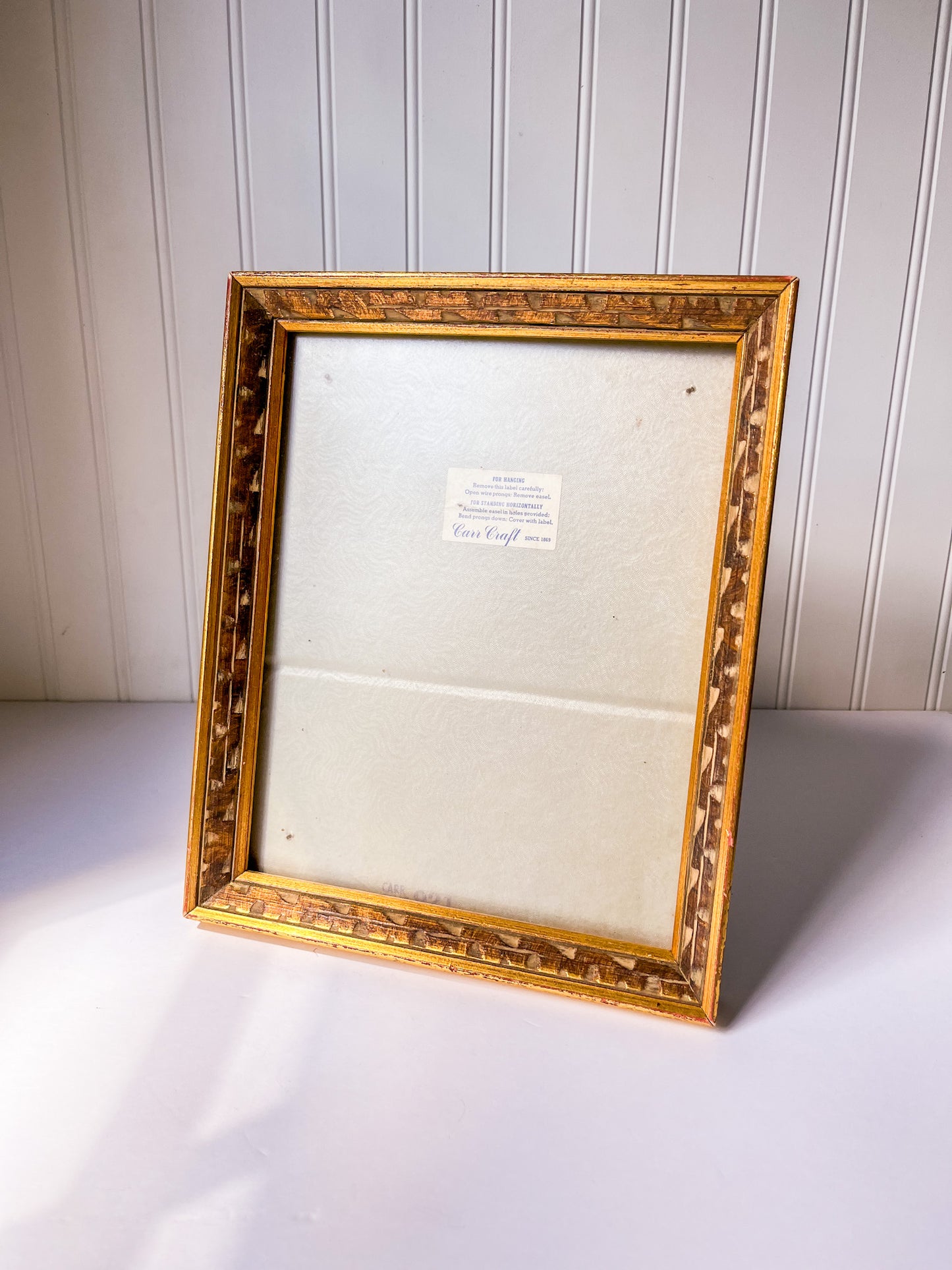 Vintage Carr Craft Gold Carved Wood 8x10 Frame