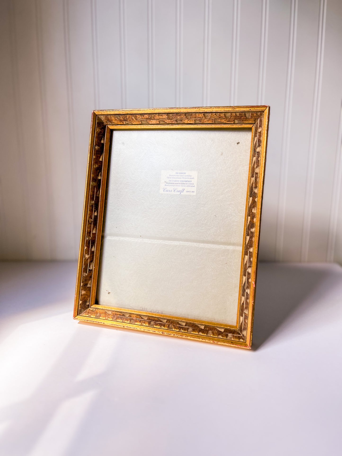 Vintage Carr Craft Gold Carved Wood 8x10 Frame