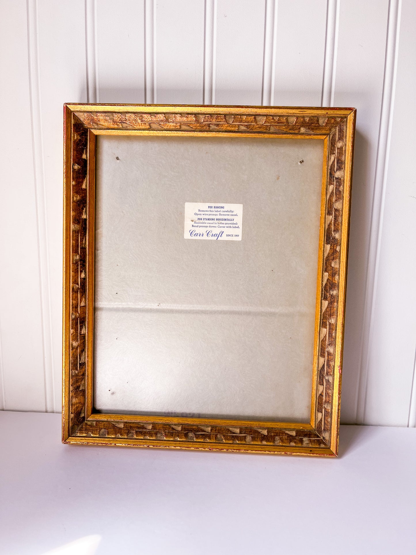 Vintage Carr Craft Gold Carved Wood 8x10 Frame