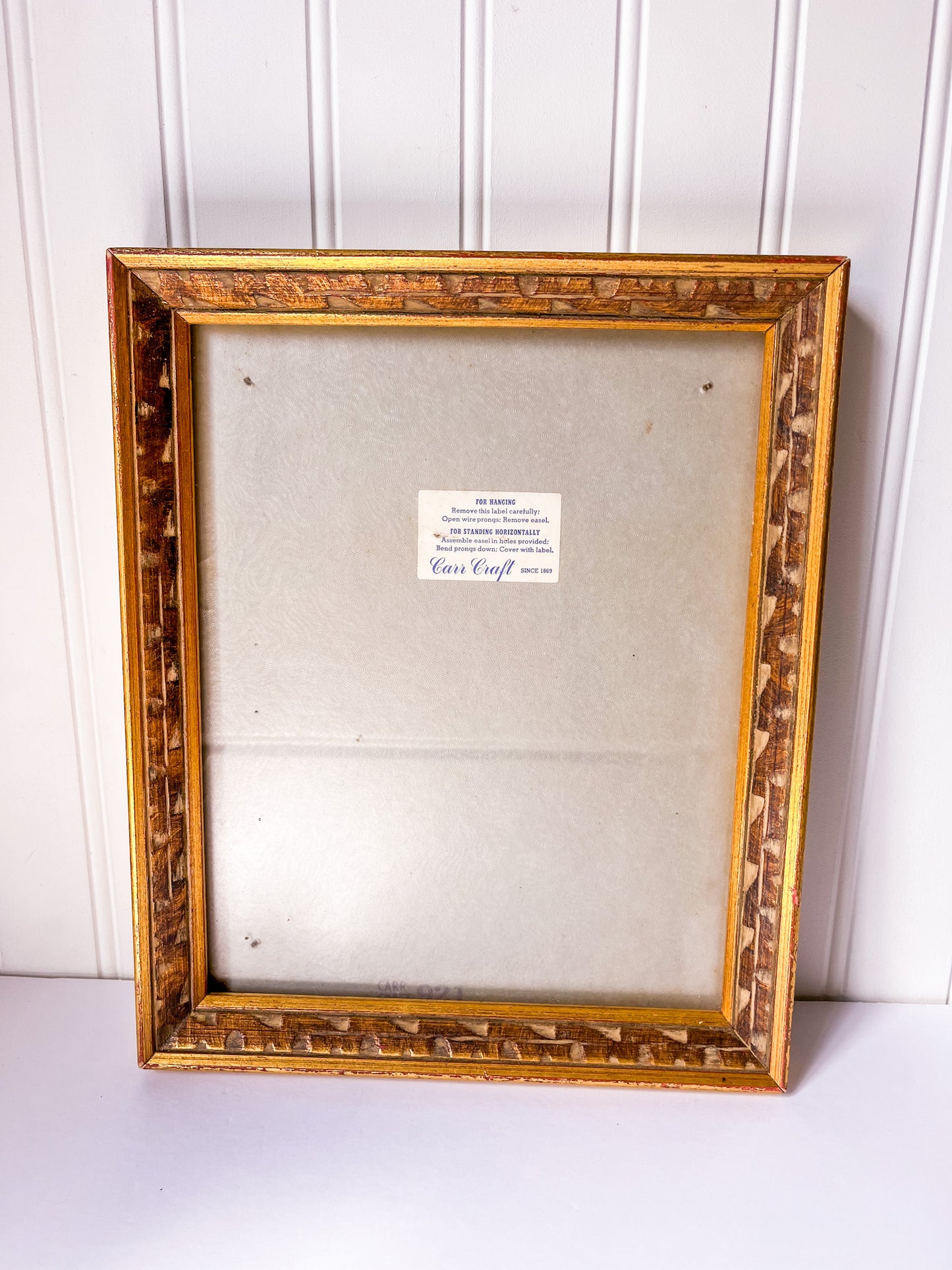 Vintage Carr Craft Gold Carved Wood 8x10 Frame