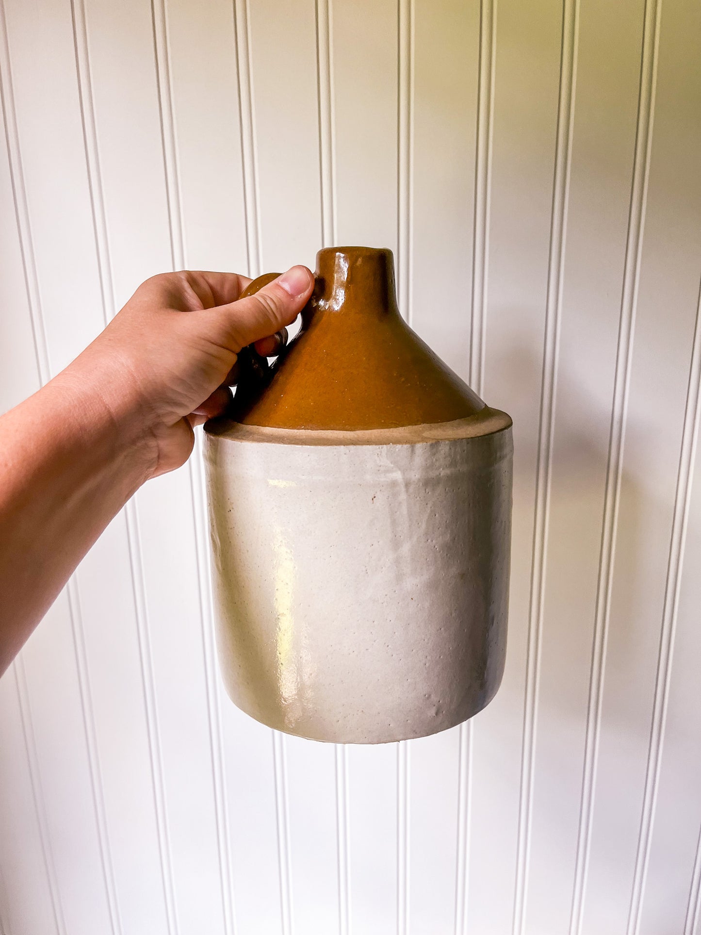 Vintage Two-Toned Small Whiskey Jug