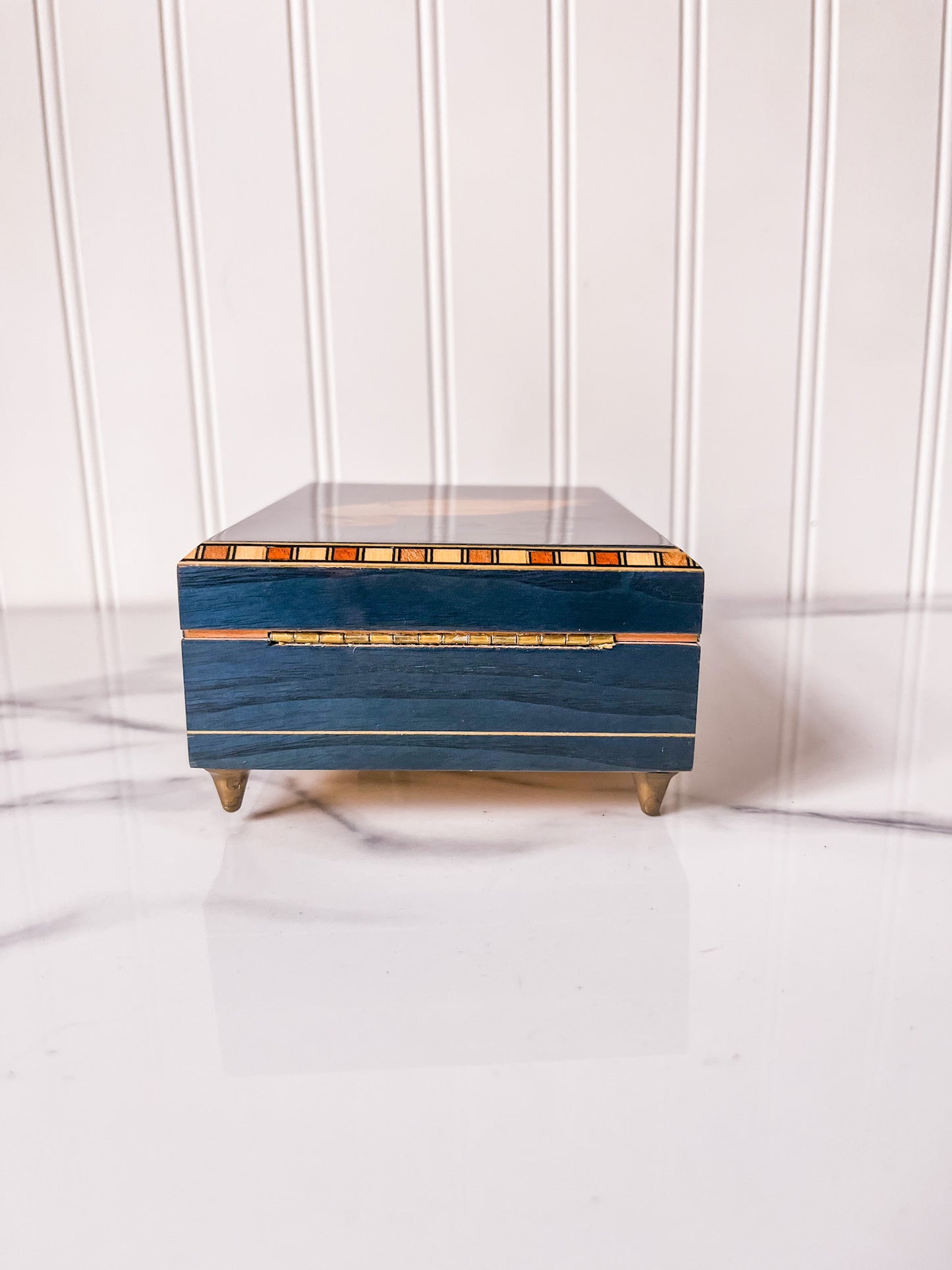 Italian Inlaid Wood Duck Music Box