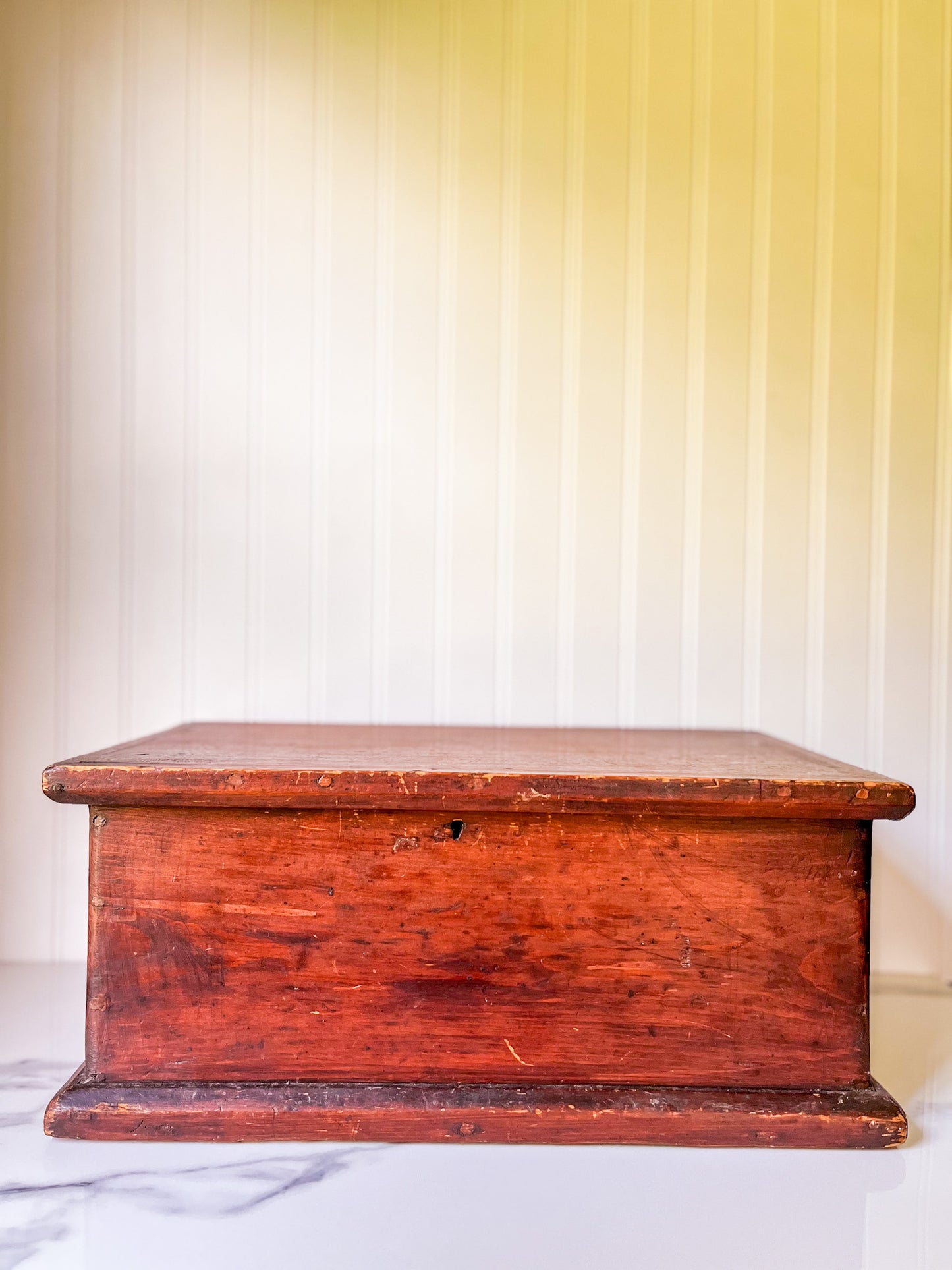 Vintage Large Primitive Wood Box