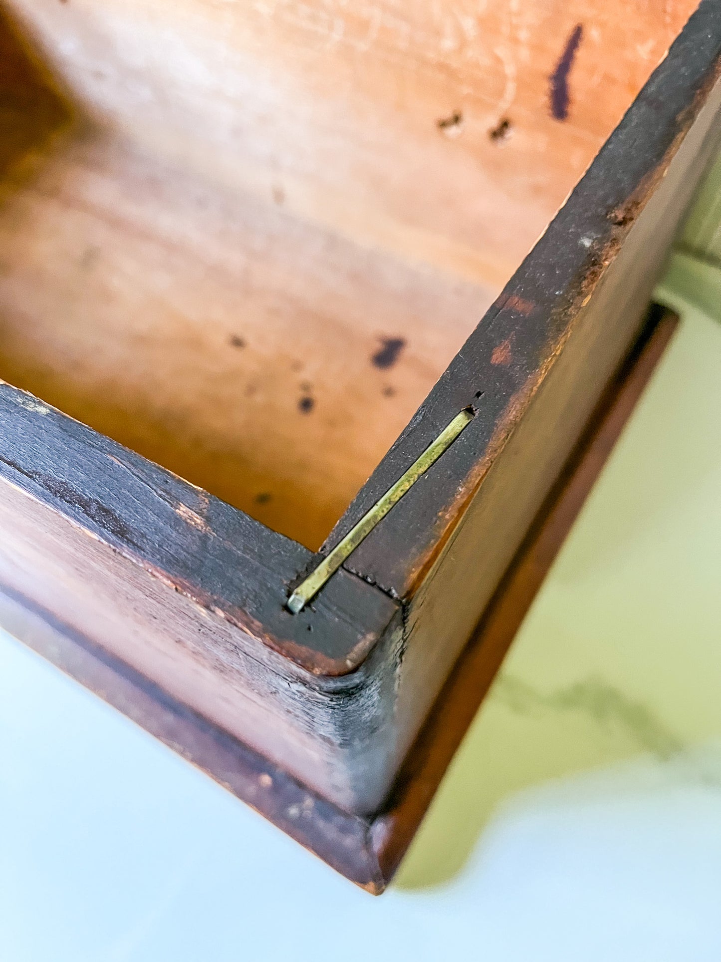 Vintage Large Primitive Wood Box