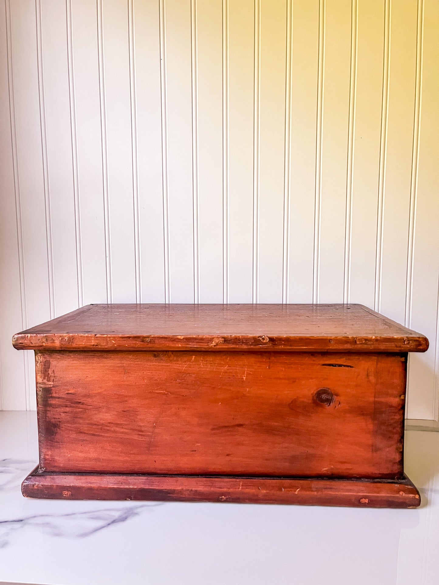 Vintage Large Primitive Wood Box