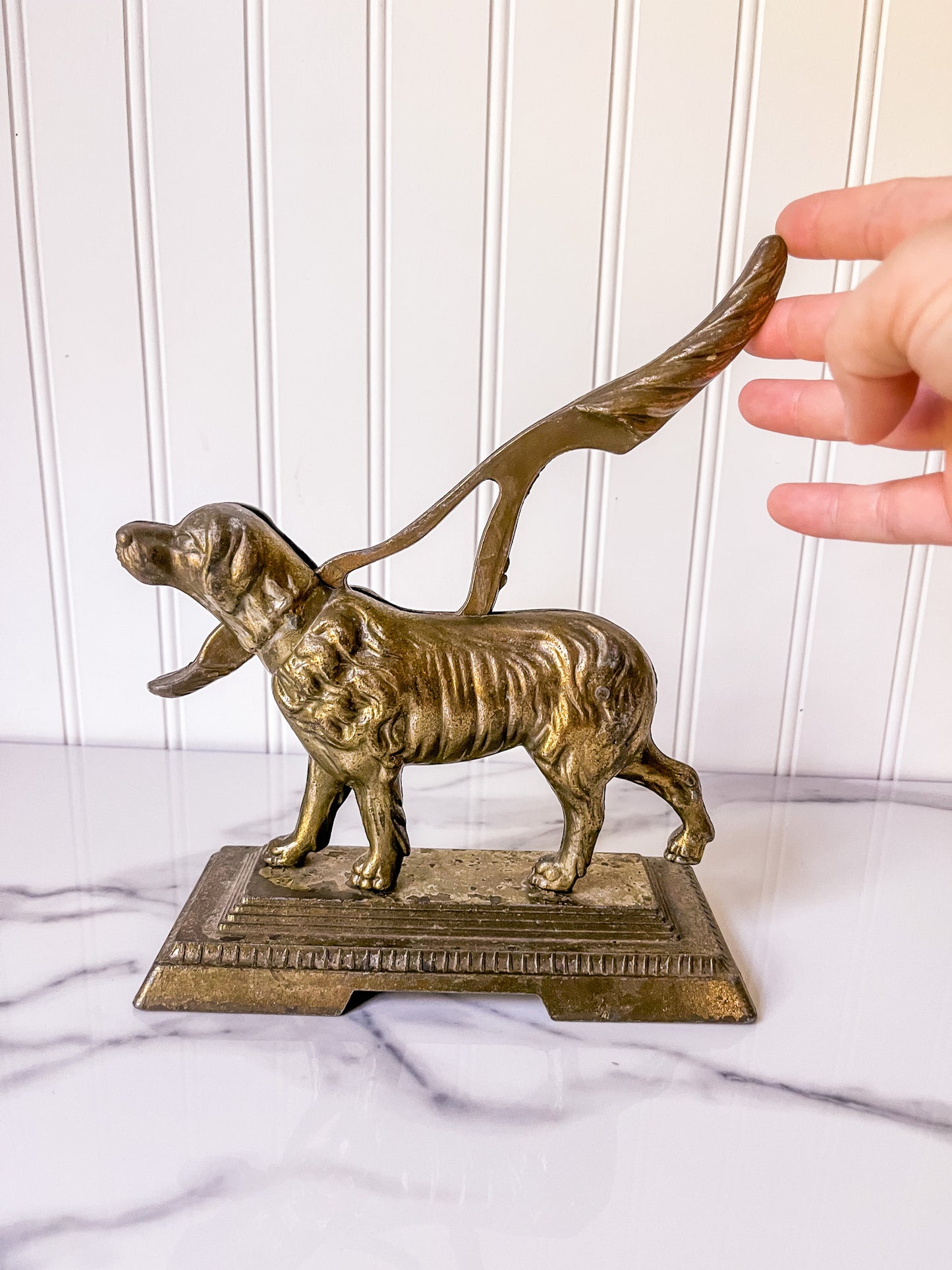 Vintage Metal Dog Nutcracker