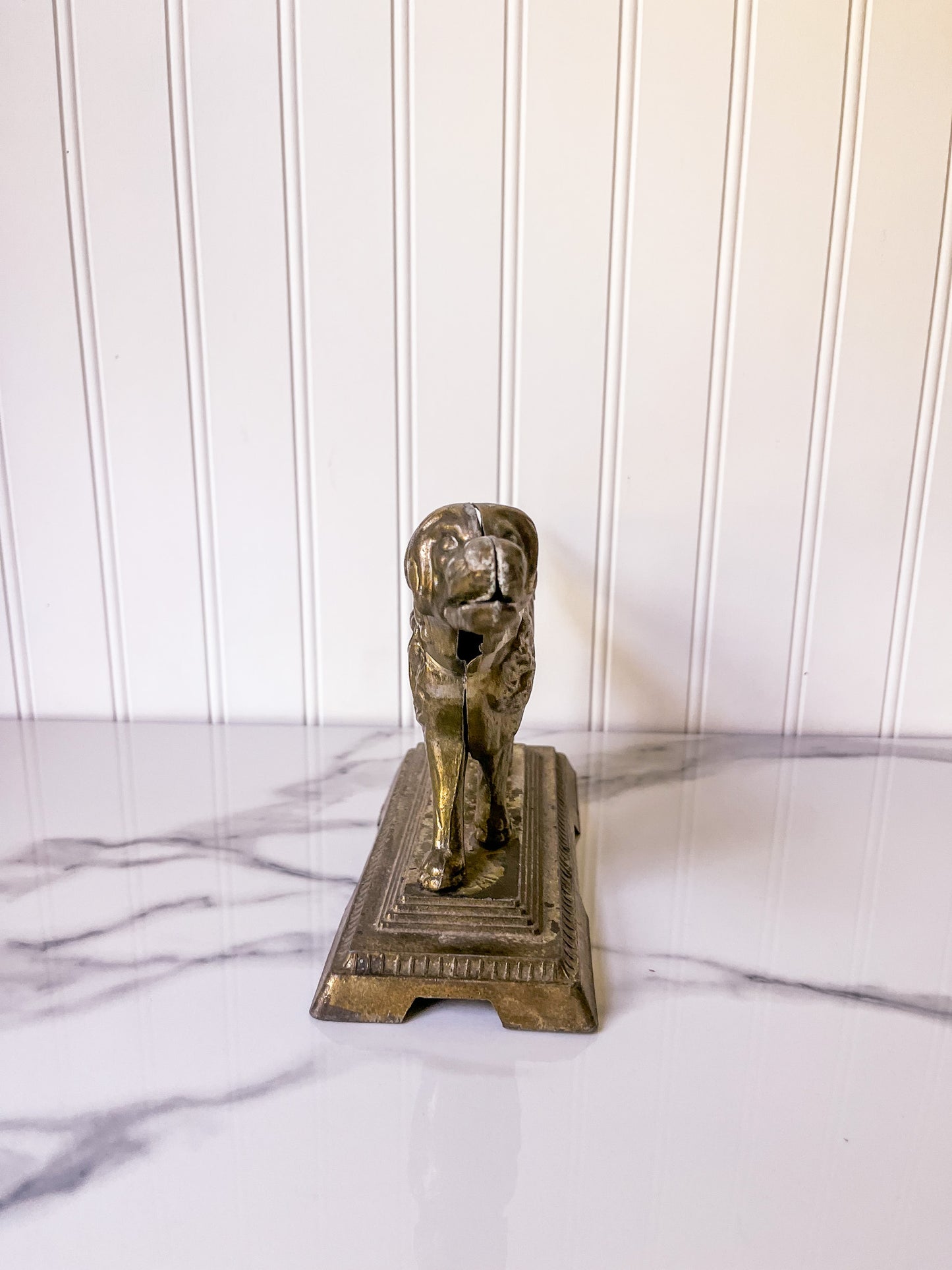 Vintage Metal Dog Nutcracker