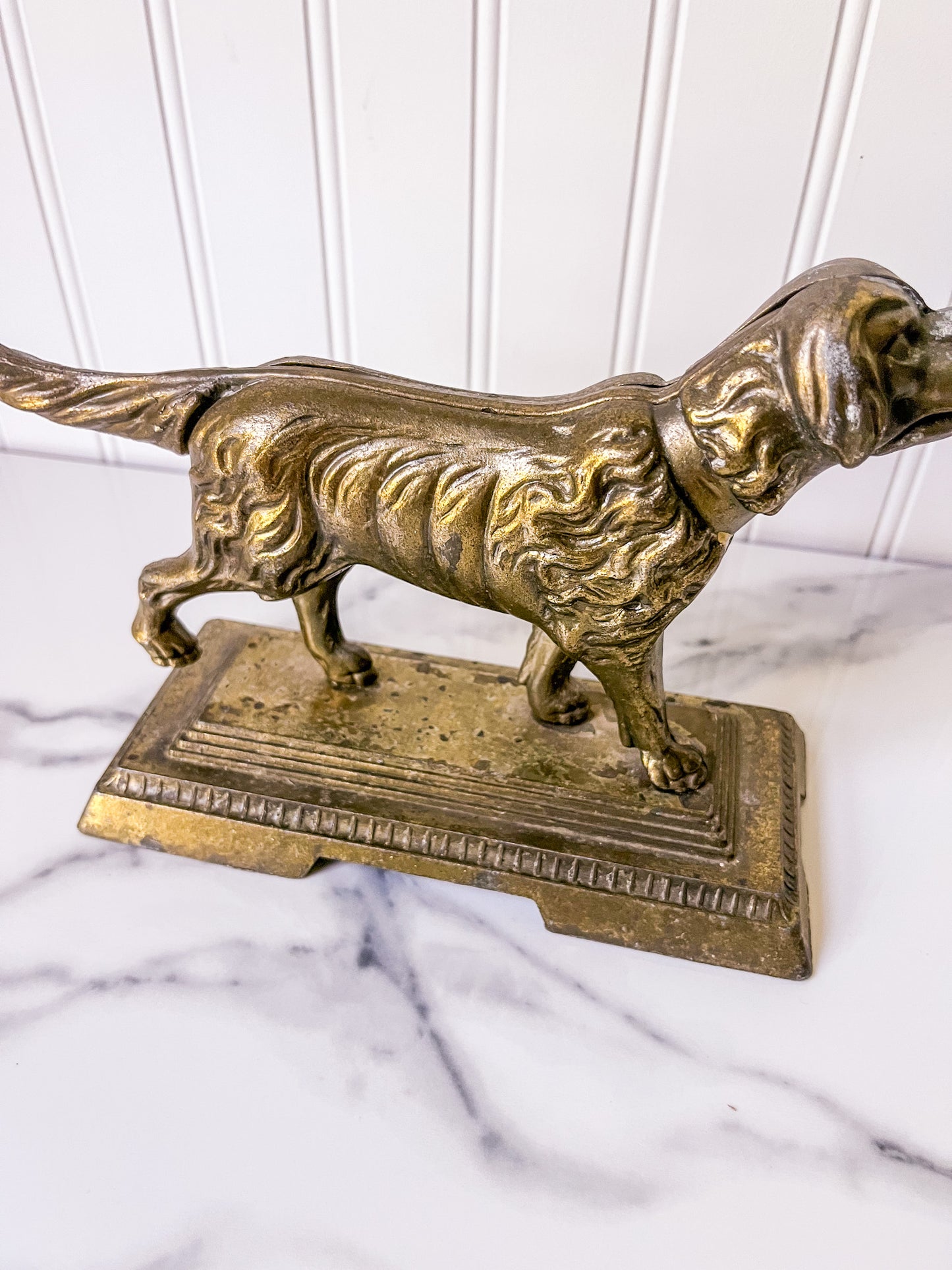 Vintage Metal Dog Nutcracker