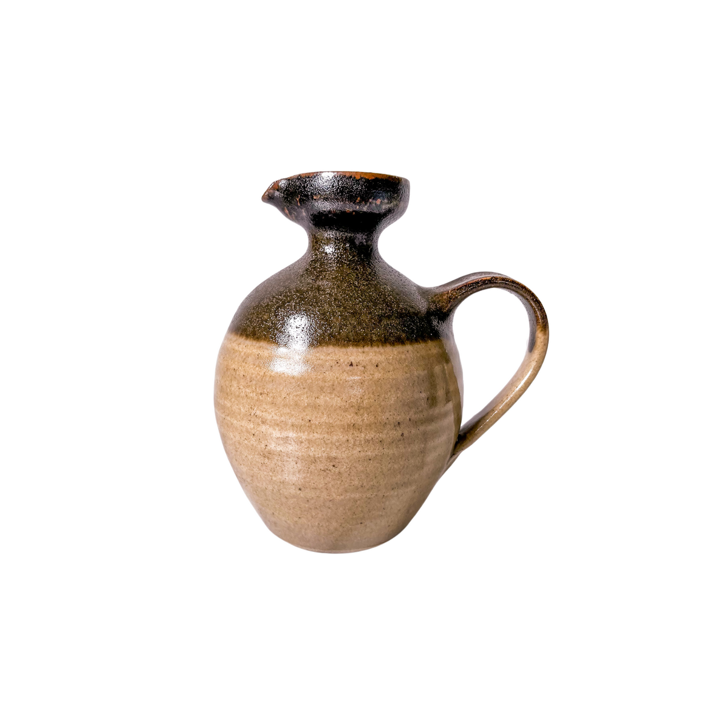 Vintage Pottery Two-Toned Stoneware Creamer