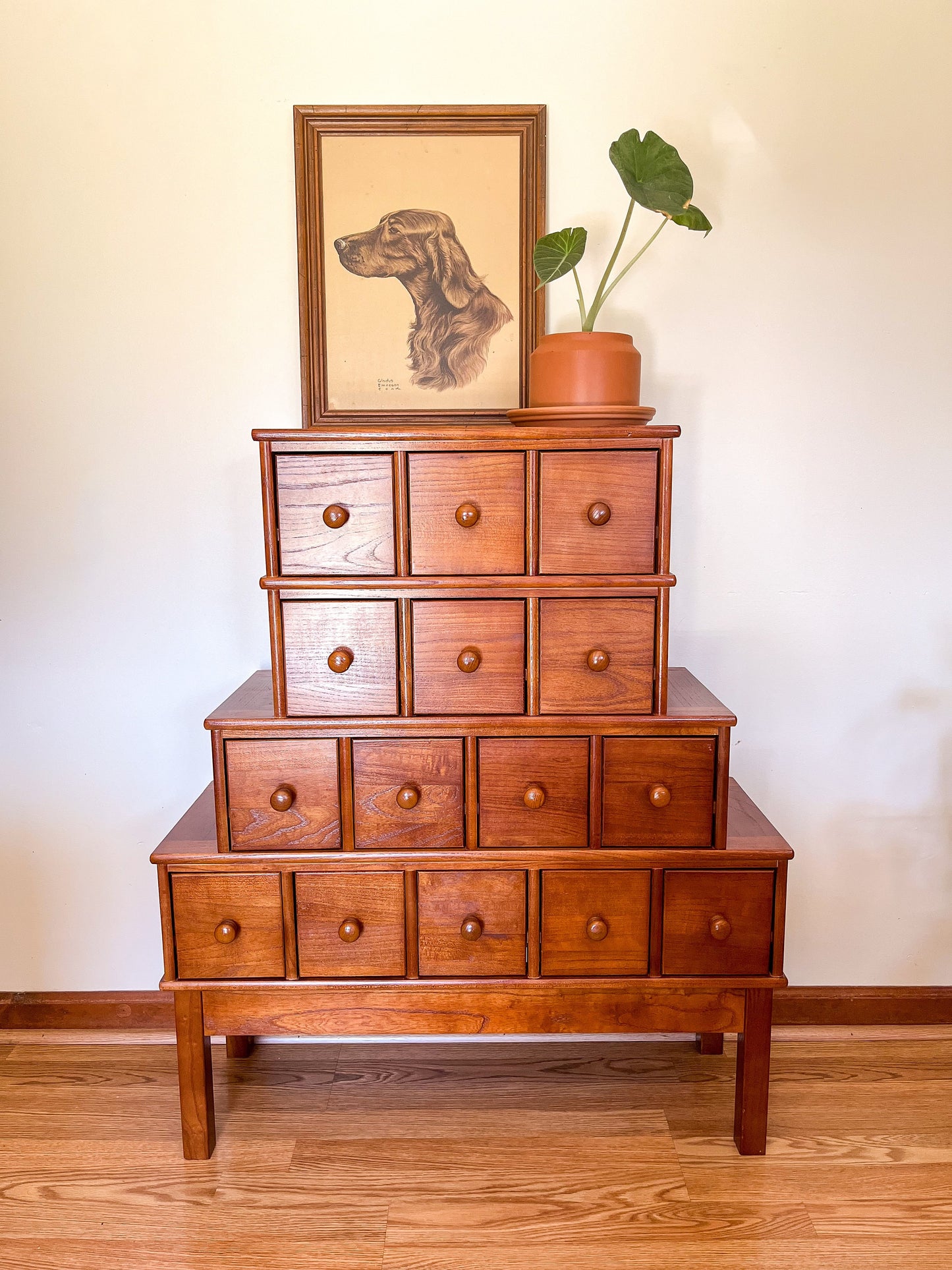 Apothecary Cabinet, 15 Drawer Card Catalog Cabinet