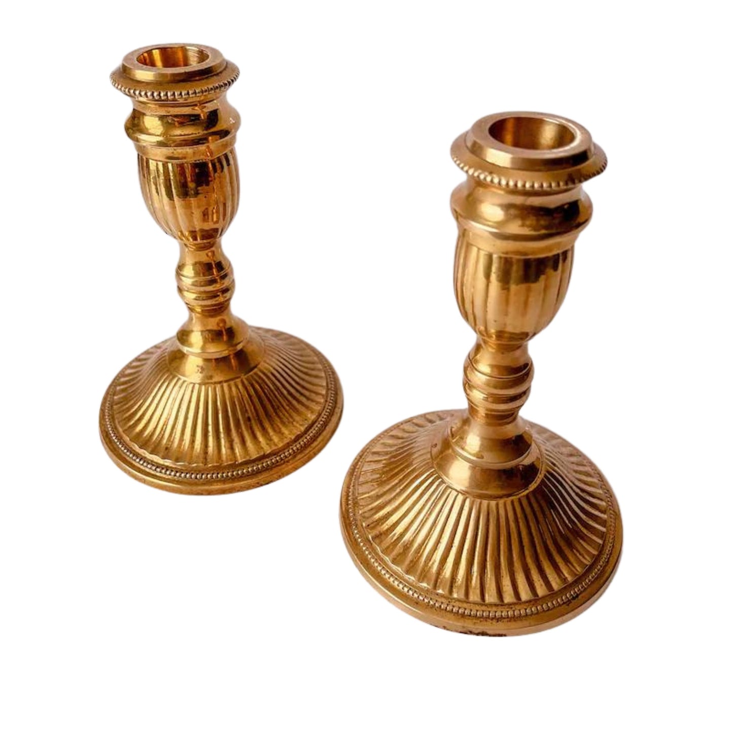 Ornate Vintage Brass Candlestick Holders