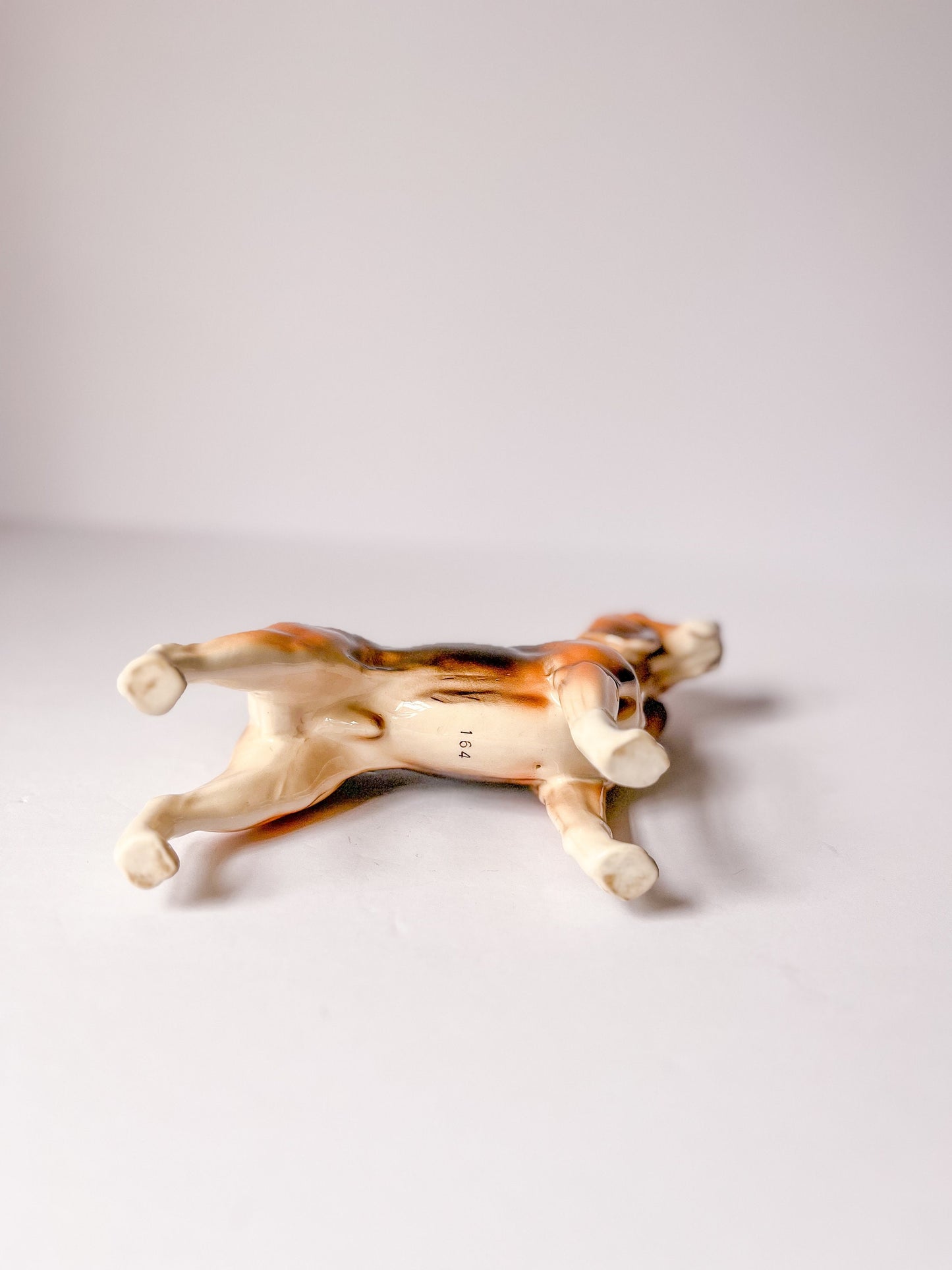 Vintage Ceramic Porcelain Beagle Dog Figurine