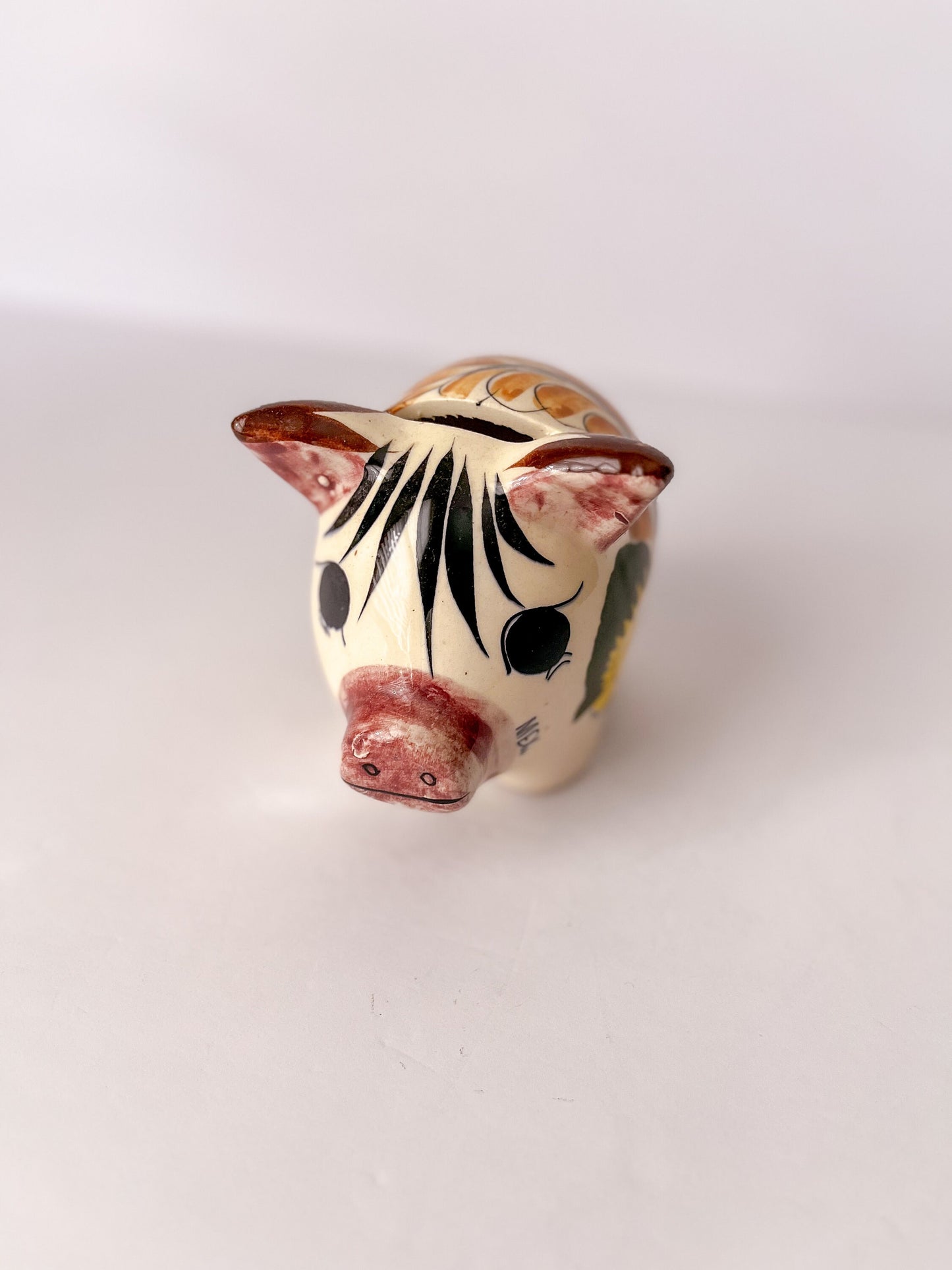 Vintage Ceramic Hand-Painted Piggy Bank