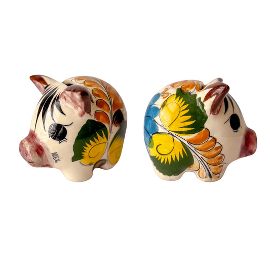 Vintage Ceramic Hand-Painted Piggy Bank