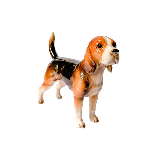 Vintage Ceramic Porcelain Beagle Dog Figurine