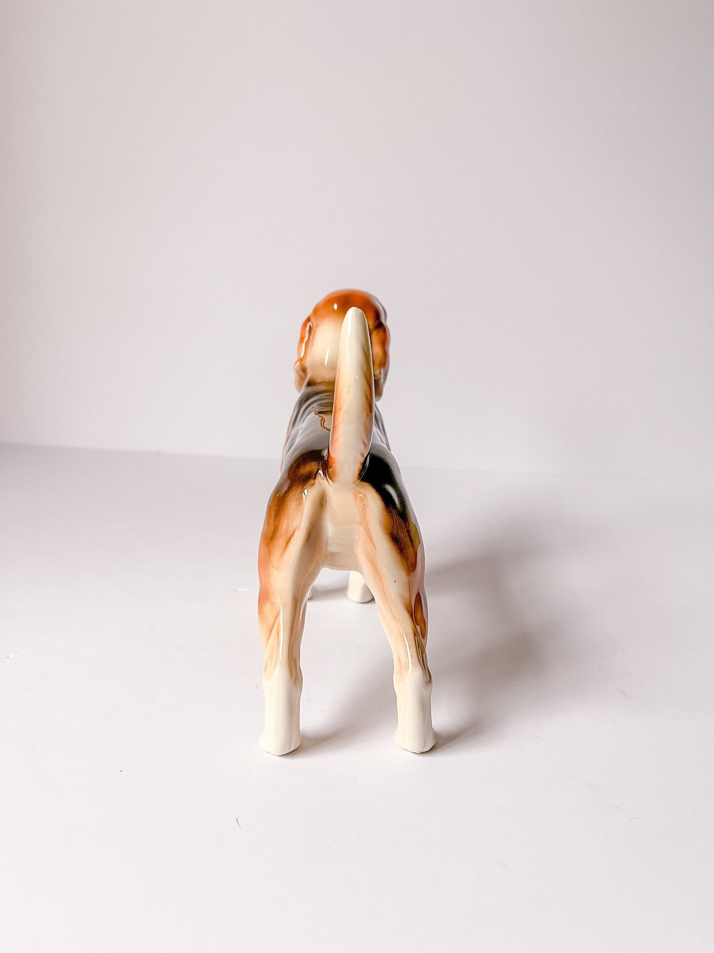 Vintage Ceramic Porcelain Beagle Dog Figurine