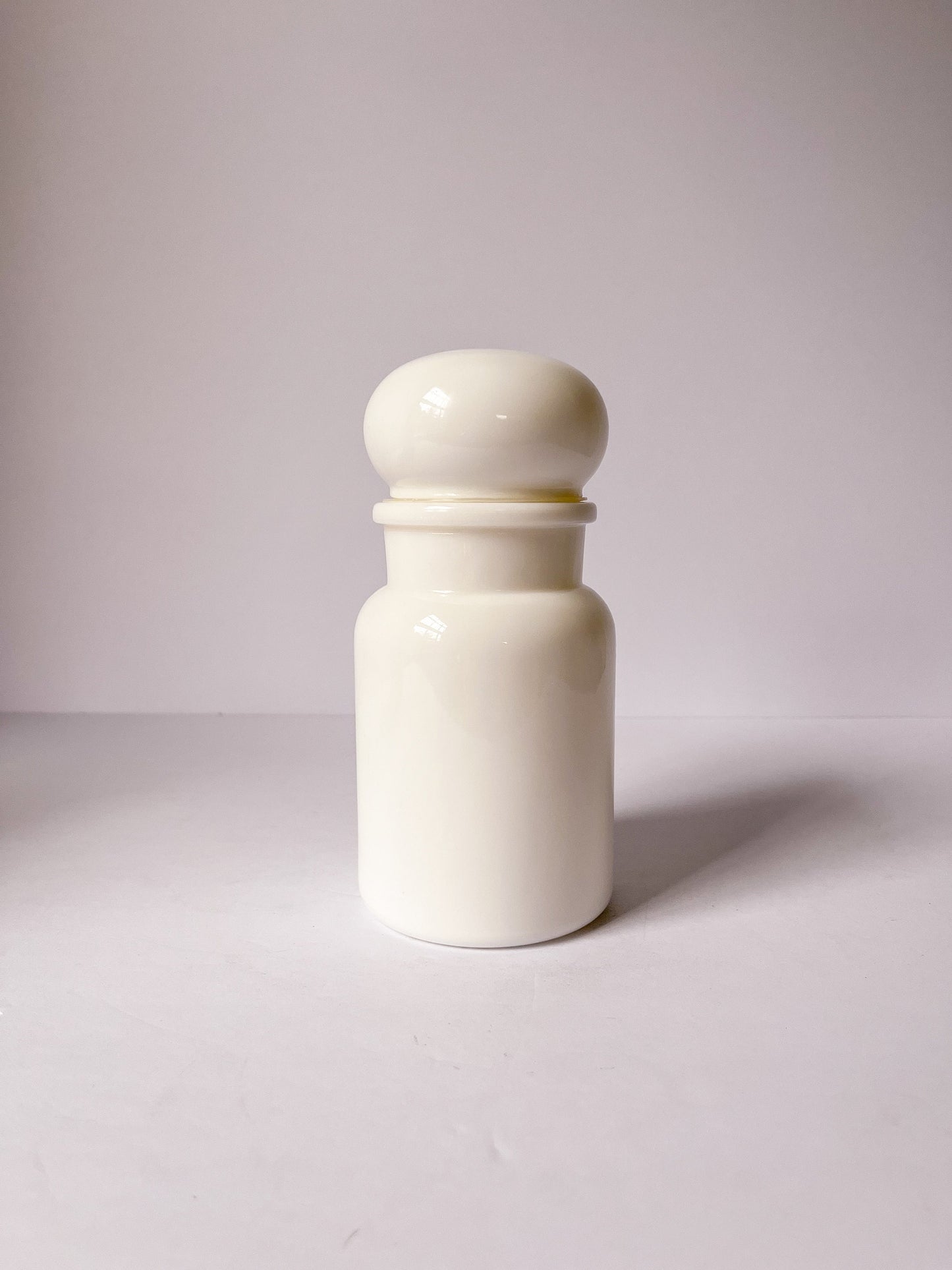 Large Milk Glass Belgian Jar, Apothecary Jar