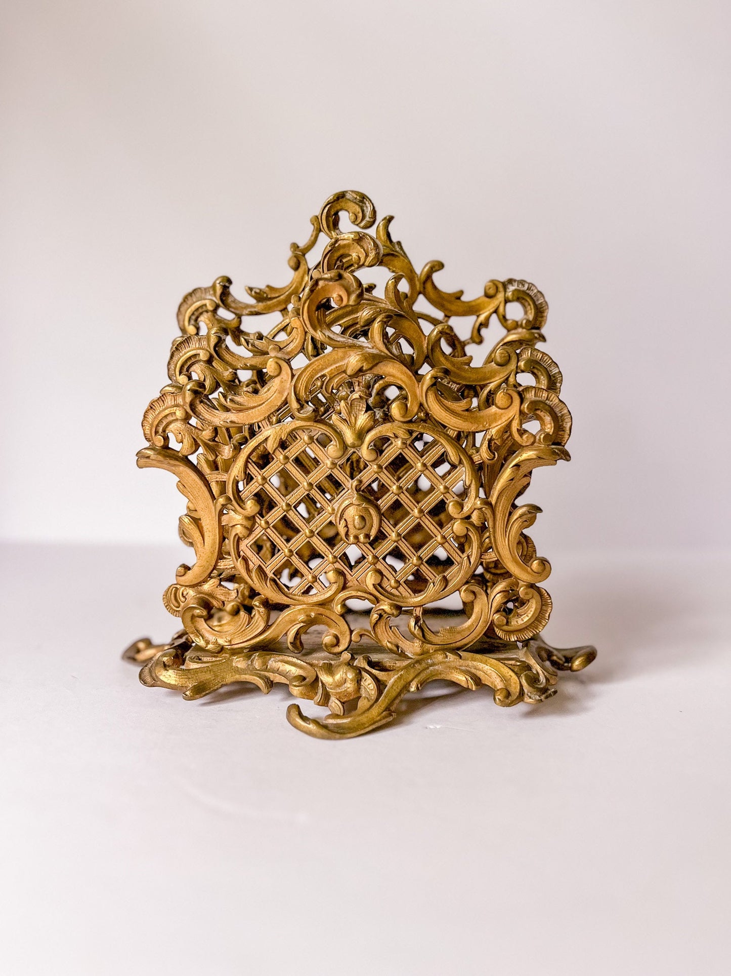 Vintage Victorian Brass Letter Holder