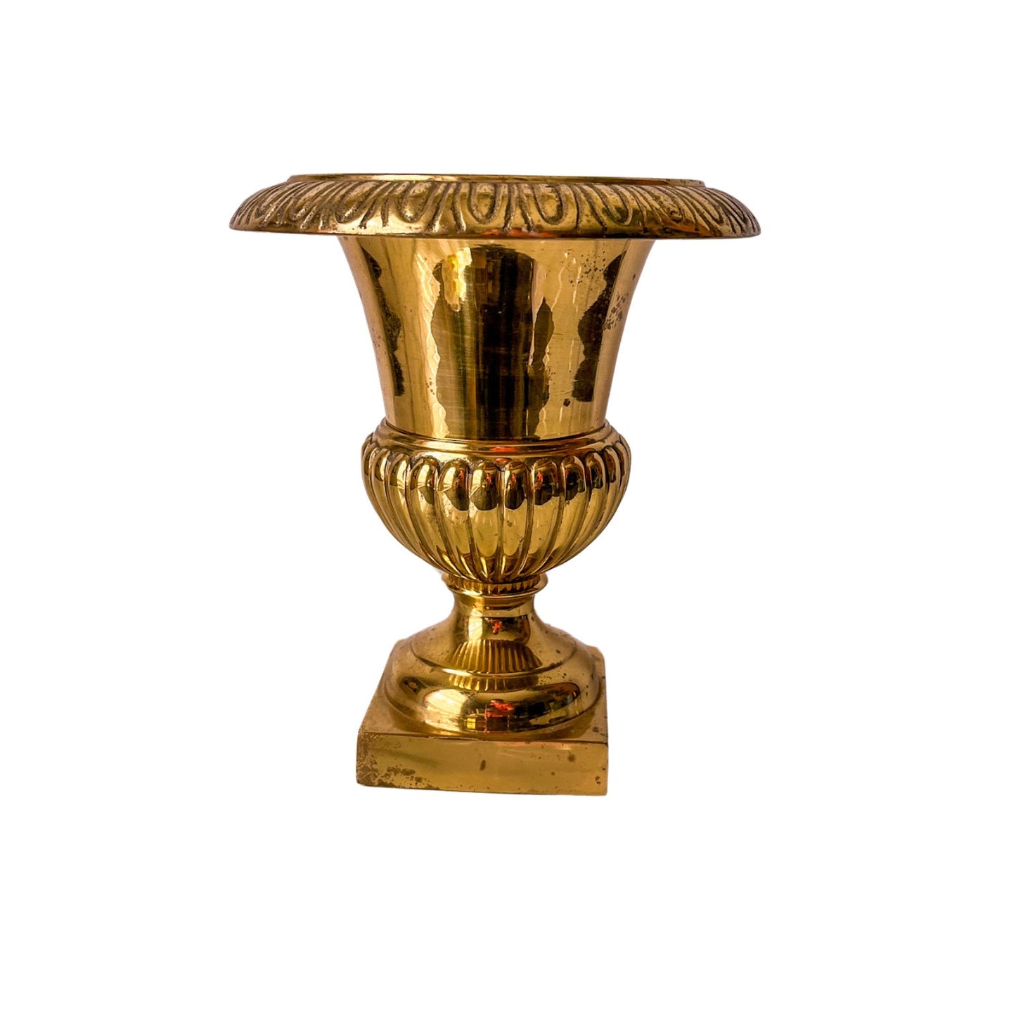 Vintage Brass Garden Urn Planter