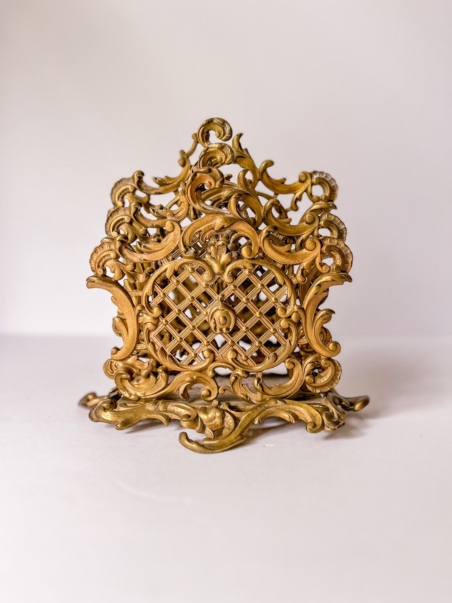 Vintage Victorian Brass Letter Holder