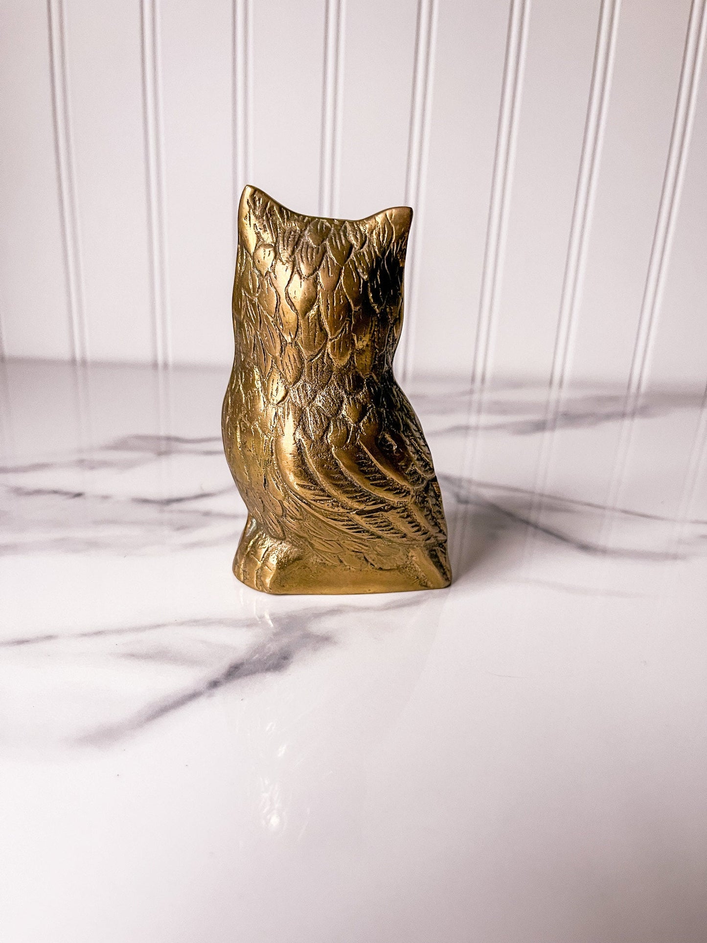 Vintage Brass Owl