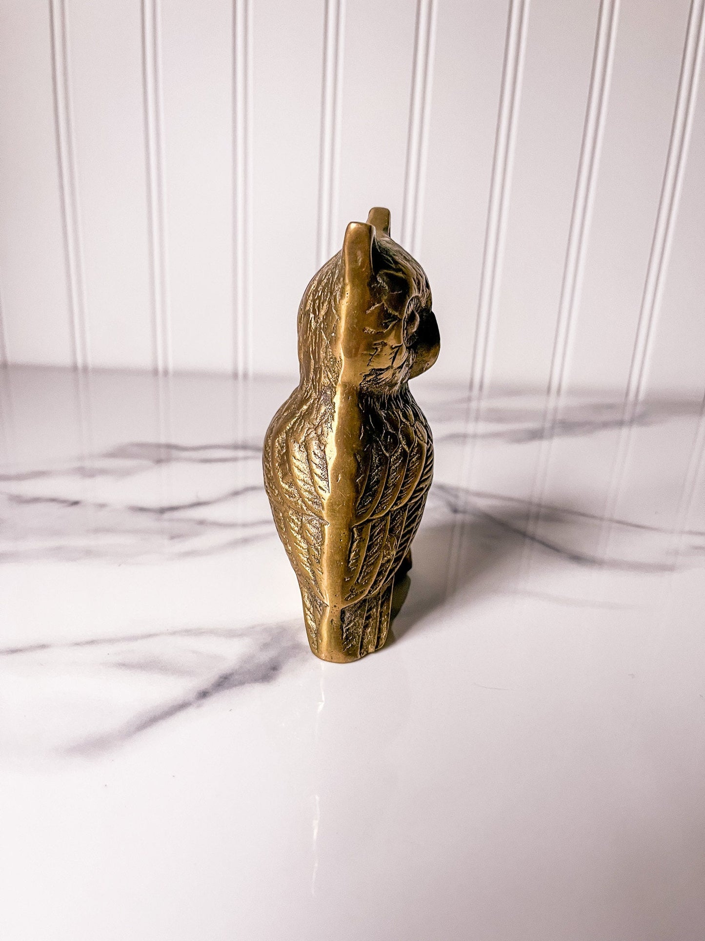 Vintage Brass Owl