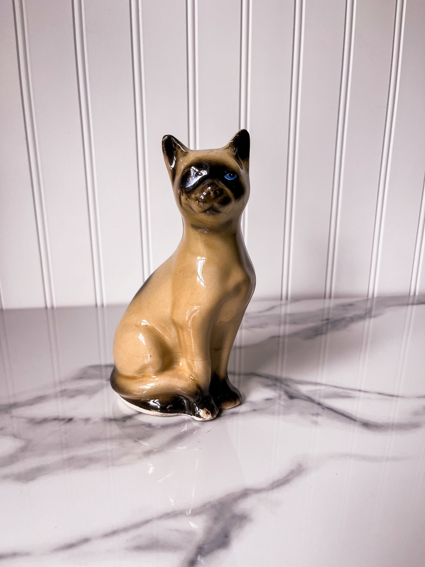 Vintage Porcelain Siamese Cat