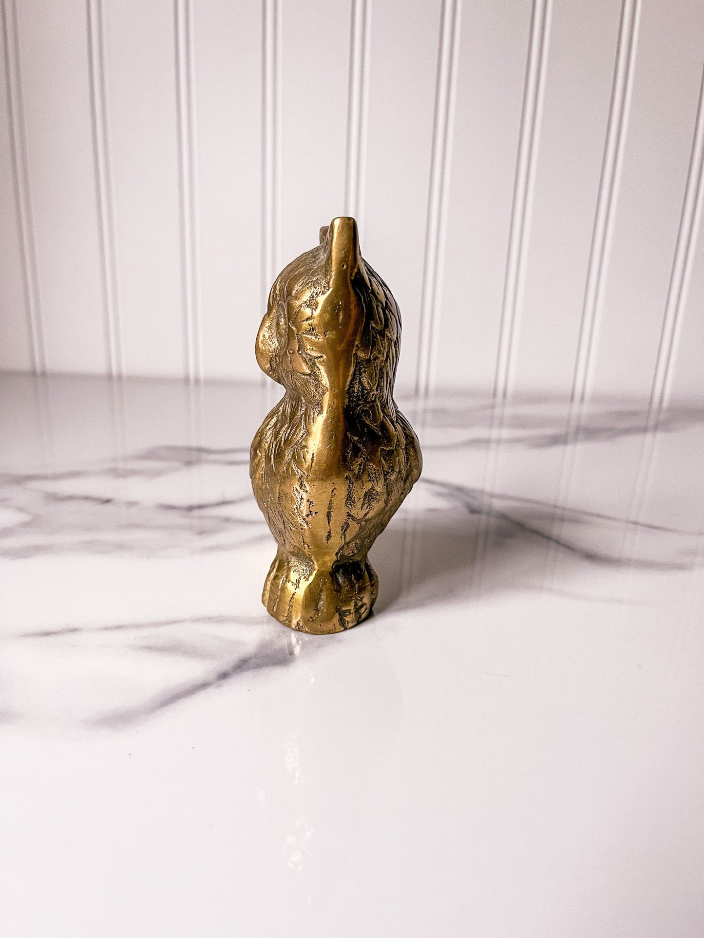 Vintage Brass Owl