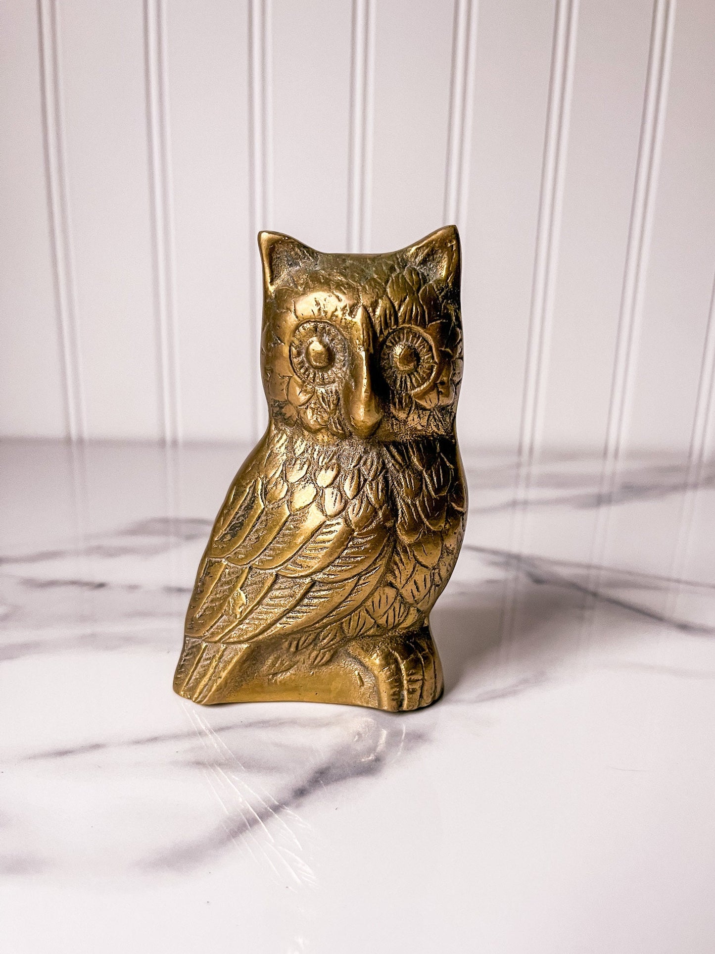 Vintage Brass Owl