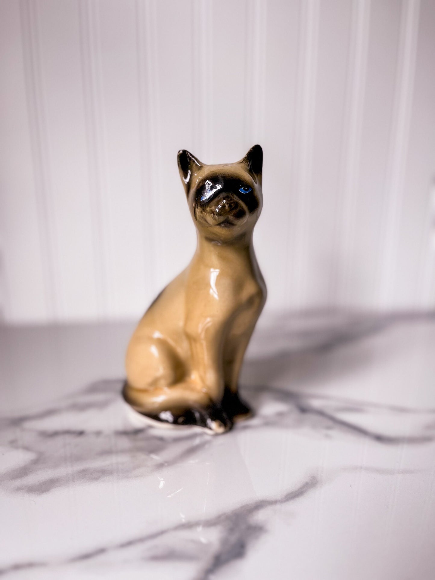 Vintage Porcelain Siamese Cat