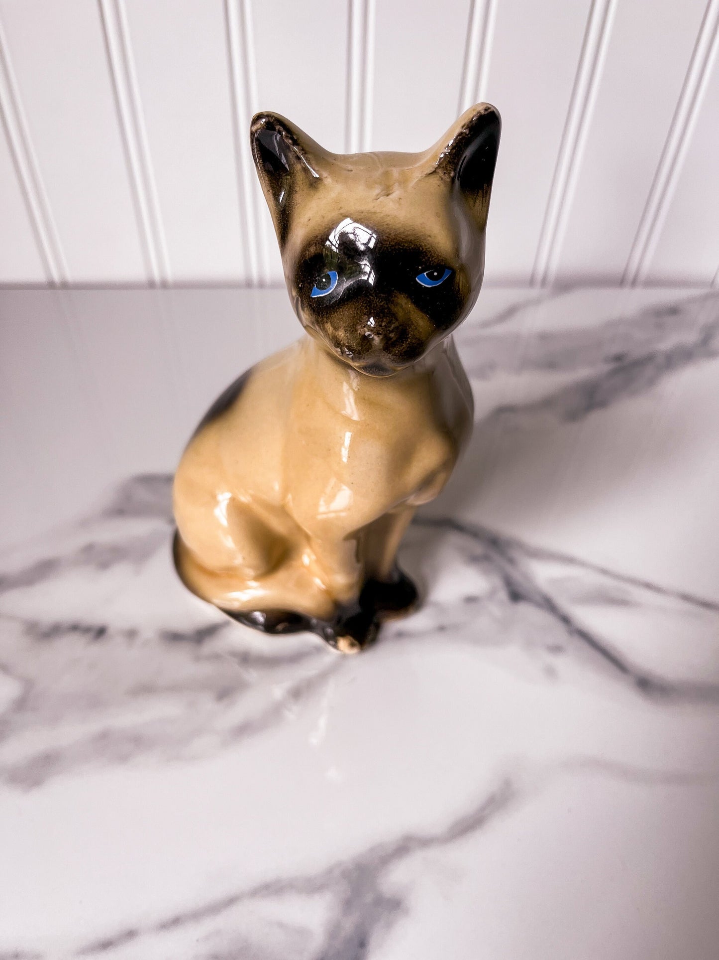 Vintage Porcelain Siamese Cat